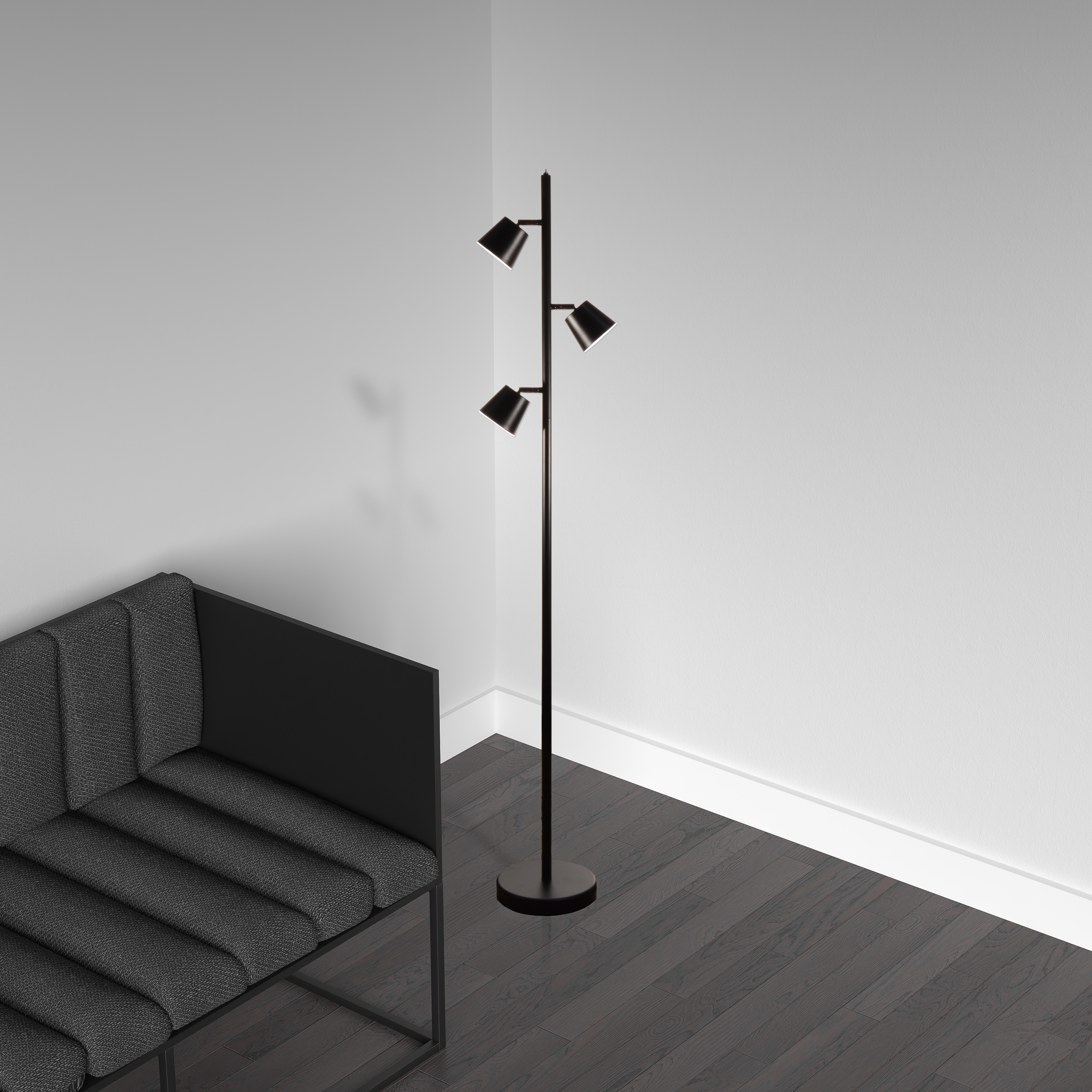 3LT Floor Lamp, BK