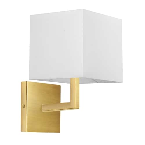 1LT Wall Sconce, AGB w/ WH Shade