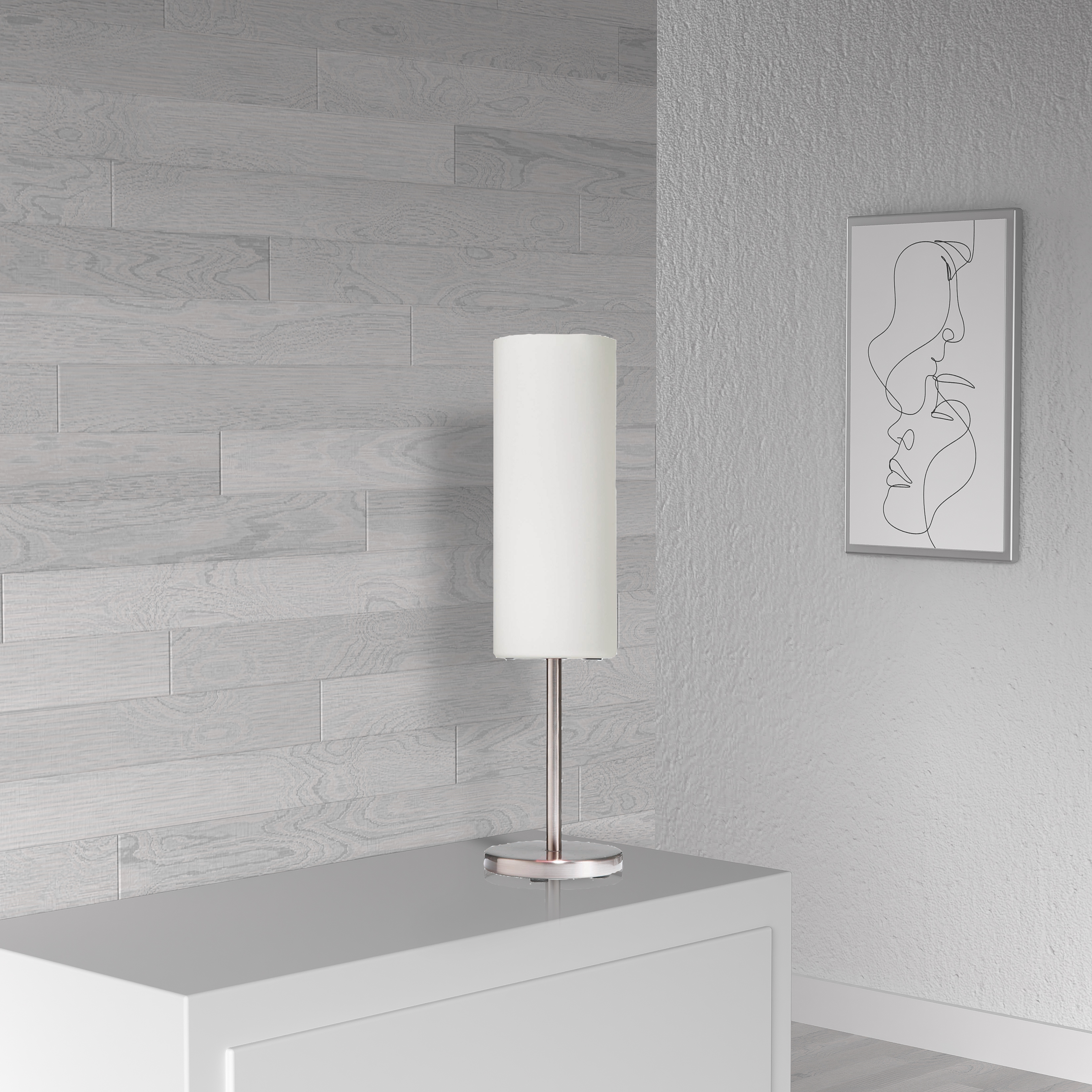 Table Lamp White Frosted Glass