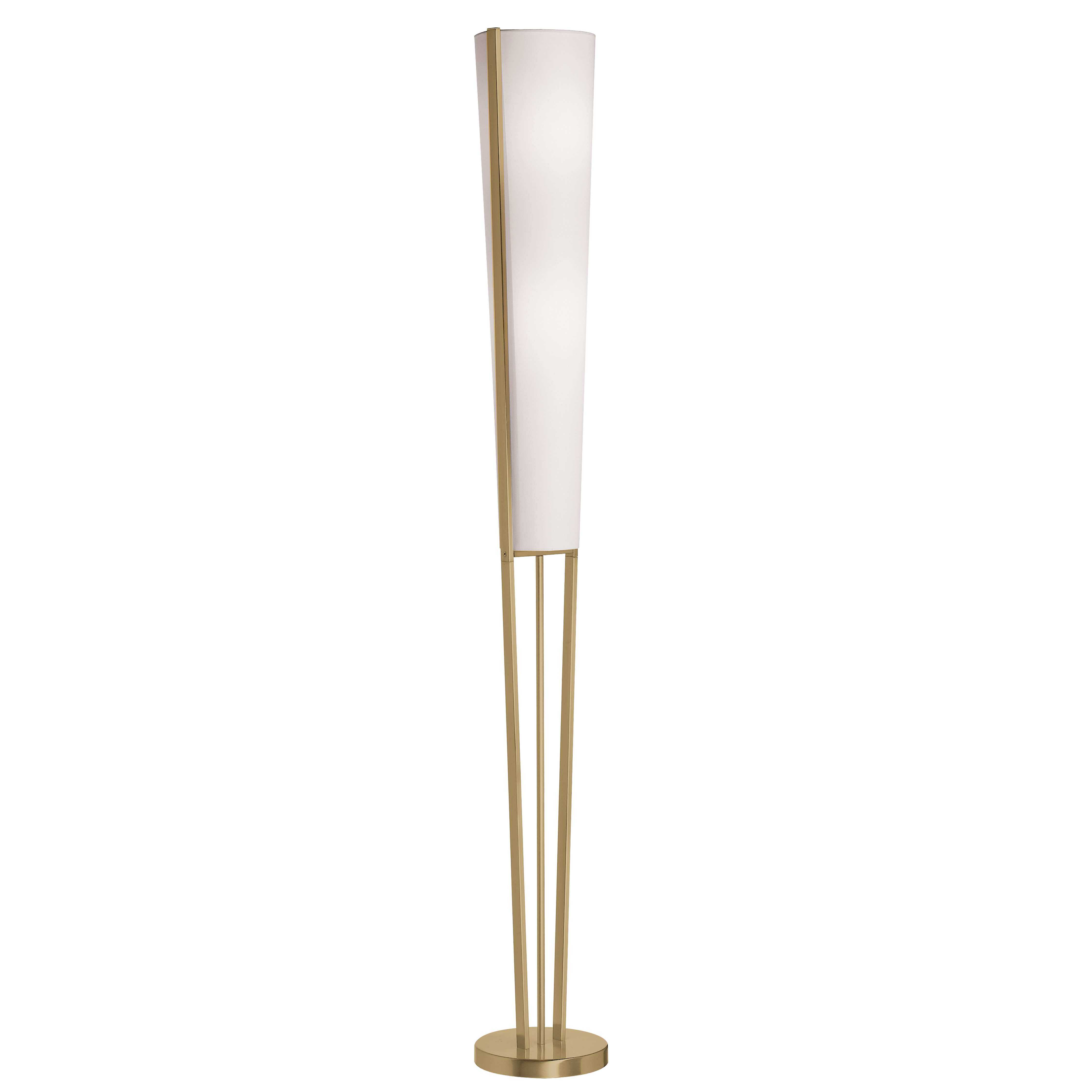 2LT Incand Floor Lamp, AGB w/ WH Shade