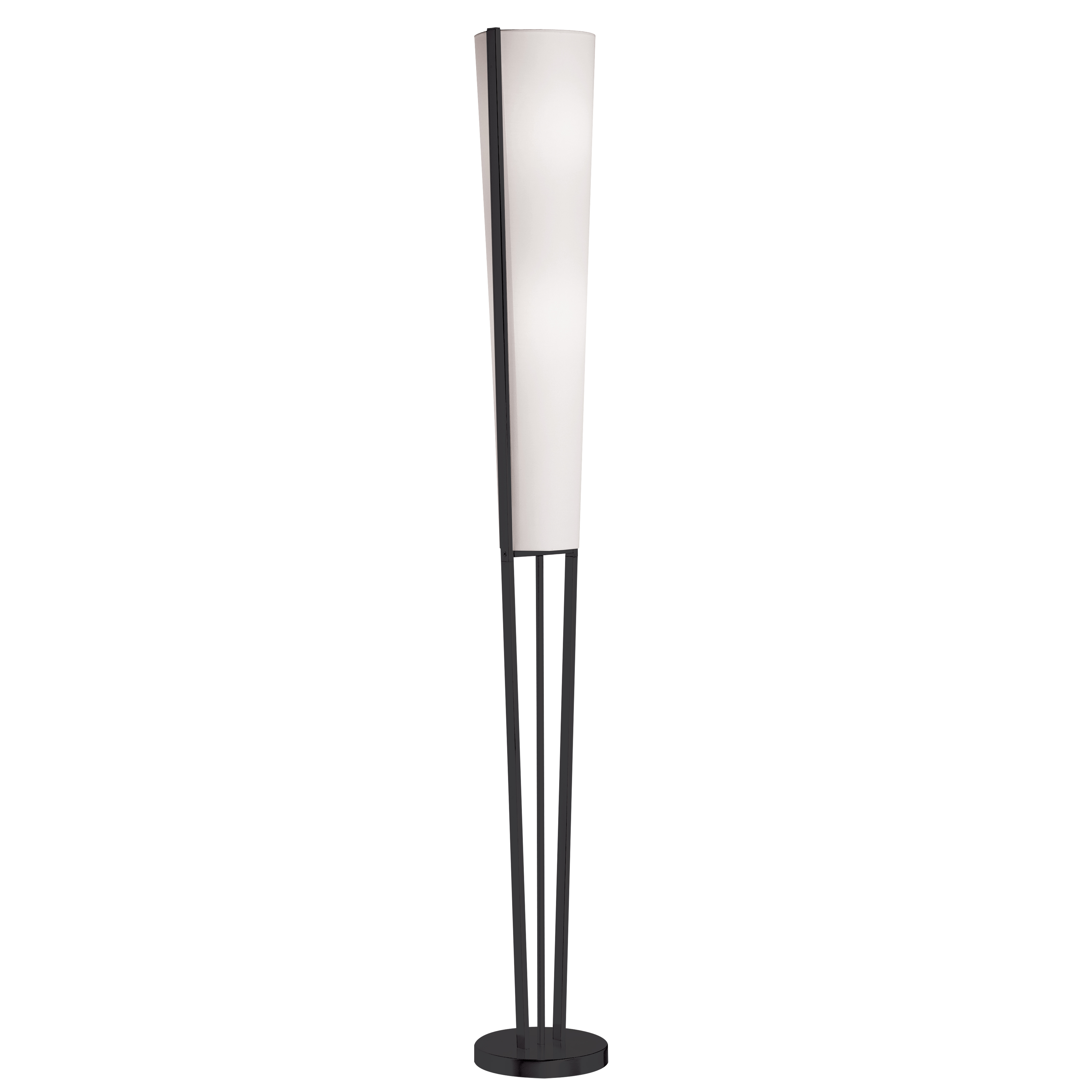 2LT Incand Floor Lamp, MB w/ WH Shade