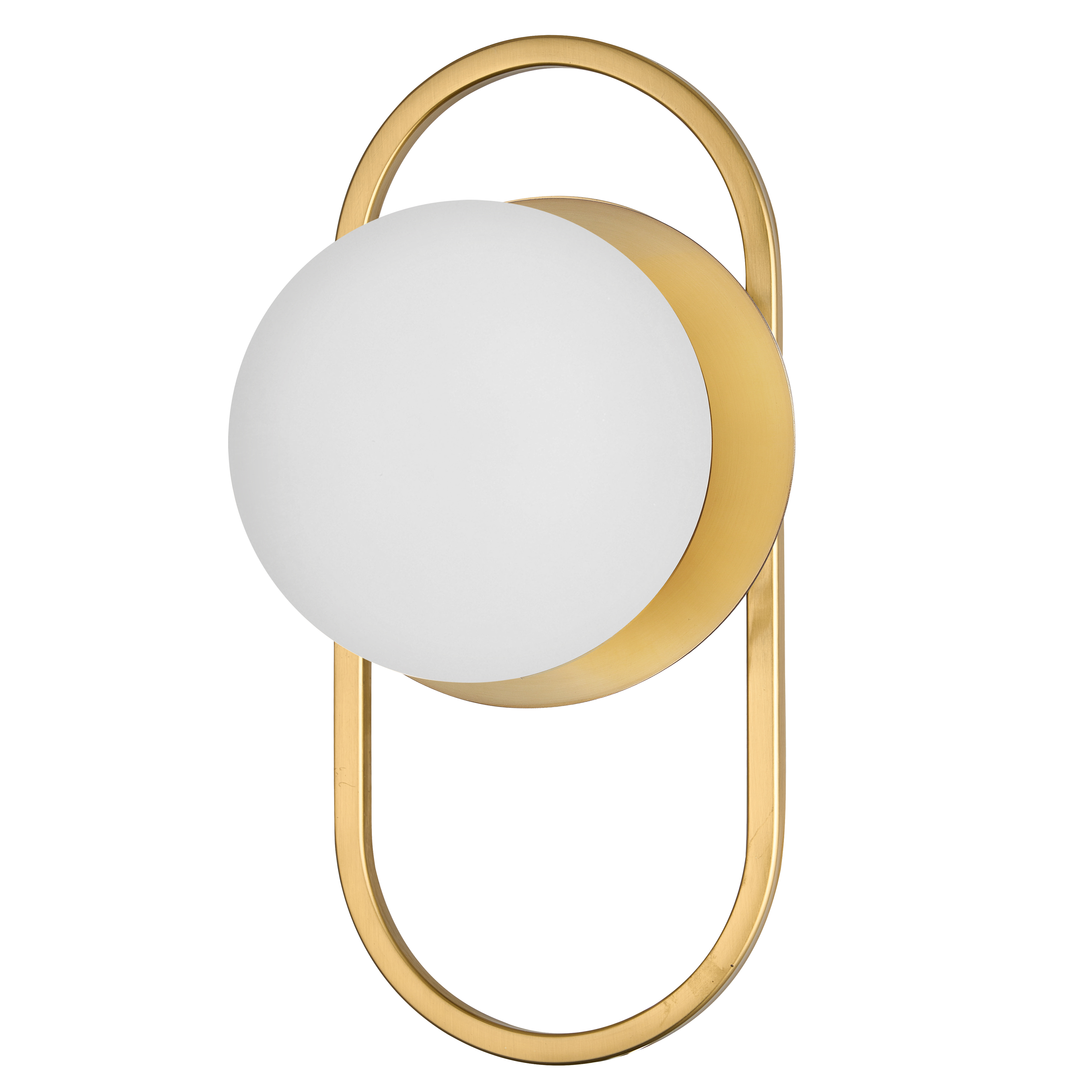 1LT Wall Sconce, AGB w/ Opal glass