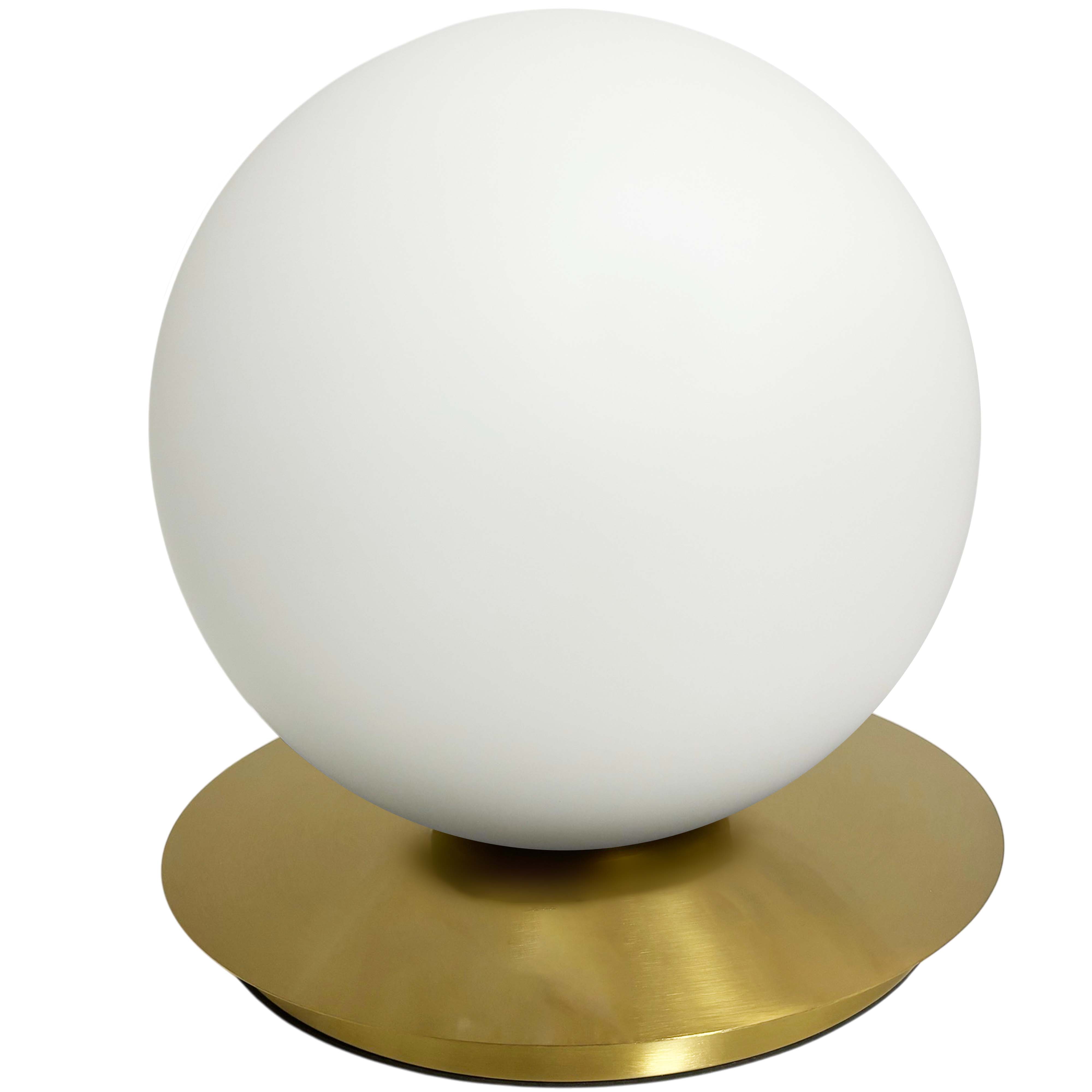 1LT Table Lamp, AGB w/ WH Opal Glass