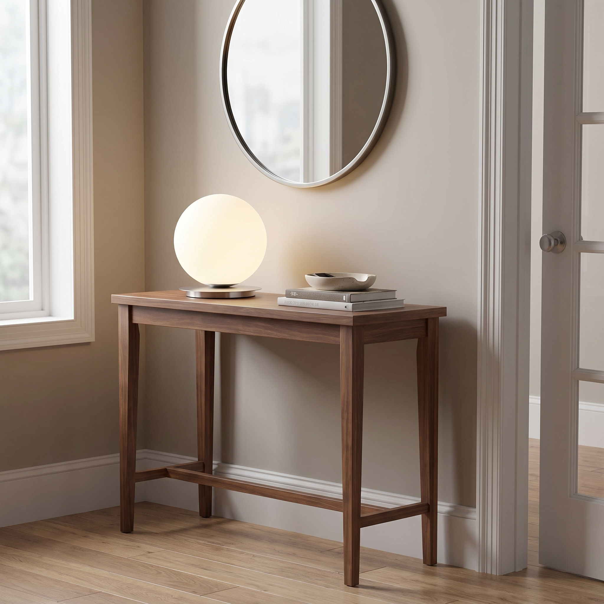 1LT Table Lamp, PC w/ WH Opal Glass