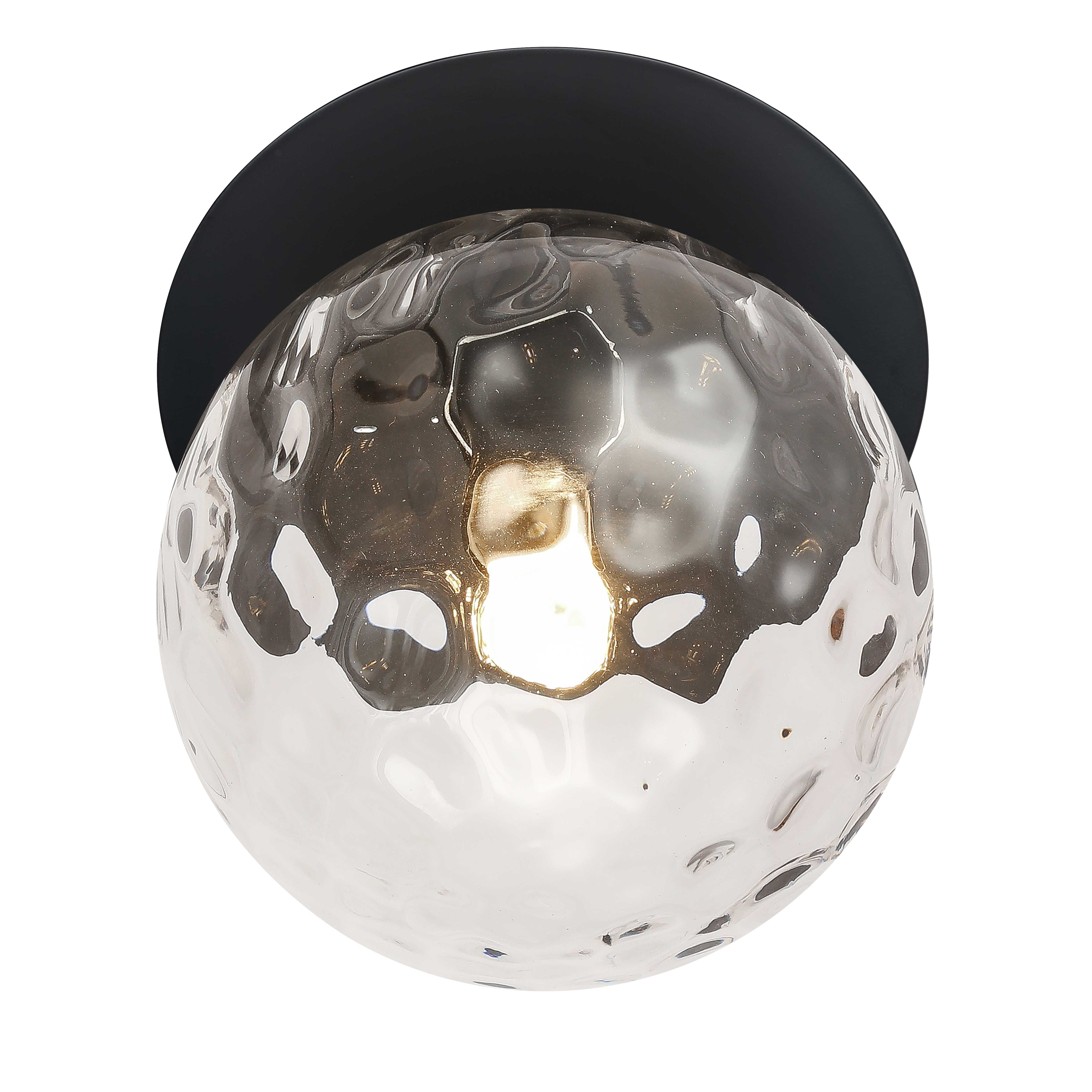 1LT Wall Sconce, MB w/ CLR Hammered Glass