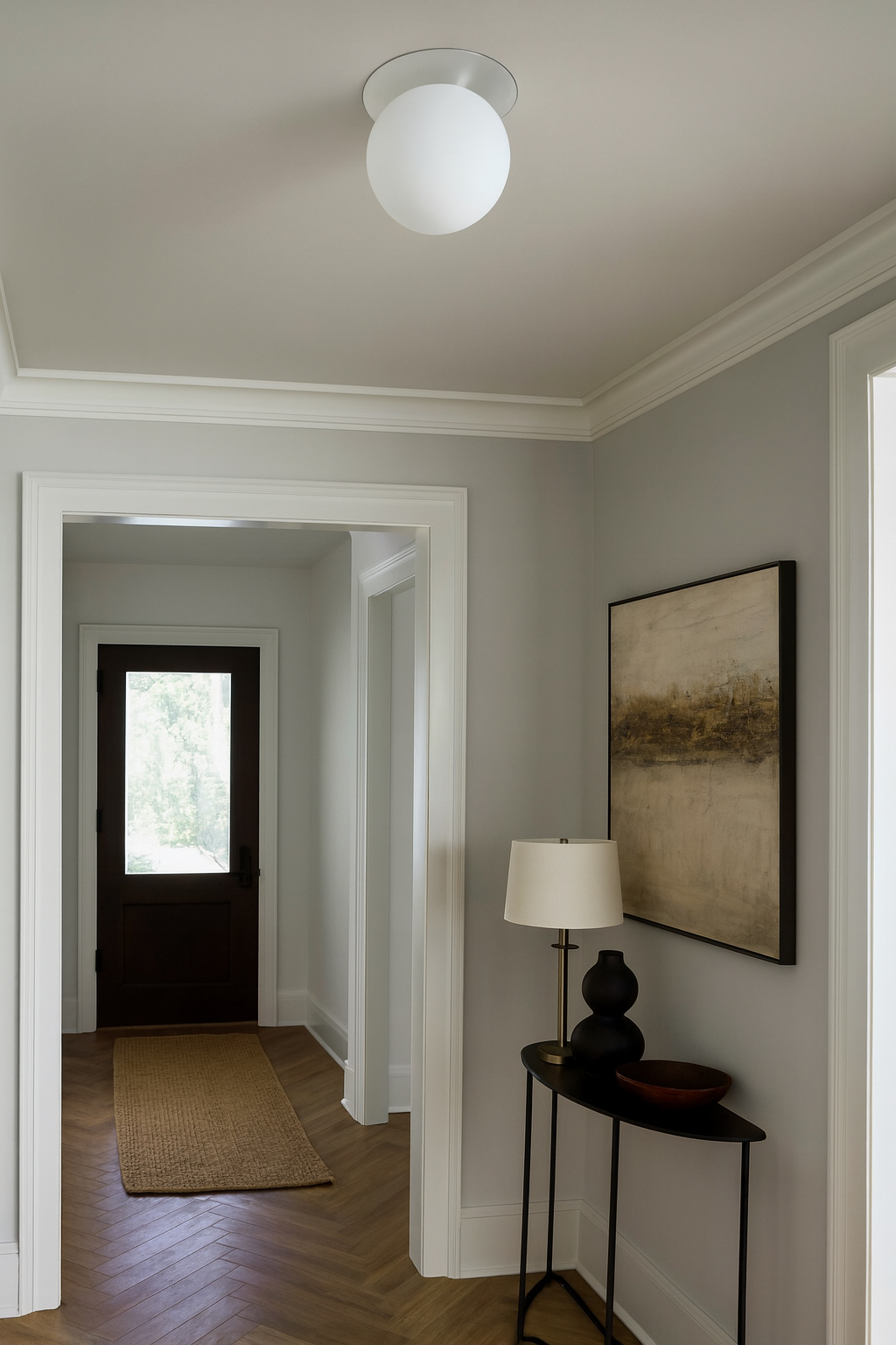 1LT Wall Sconce, PC w/ Opal Glass