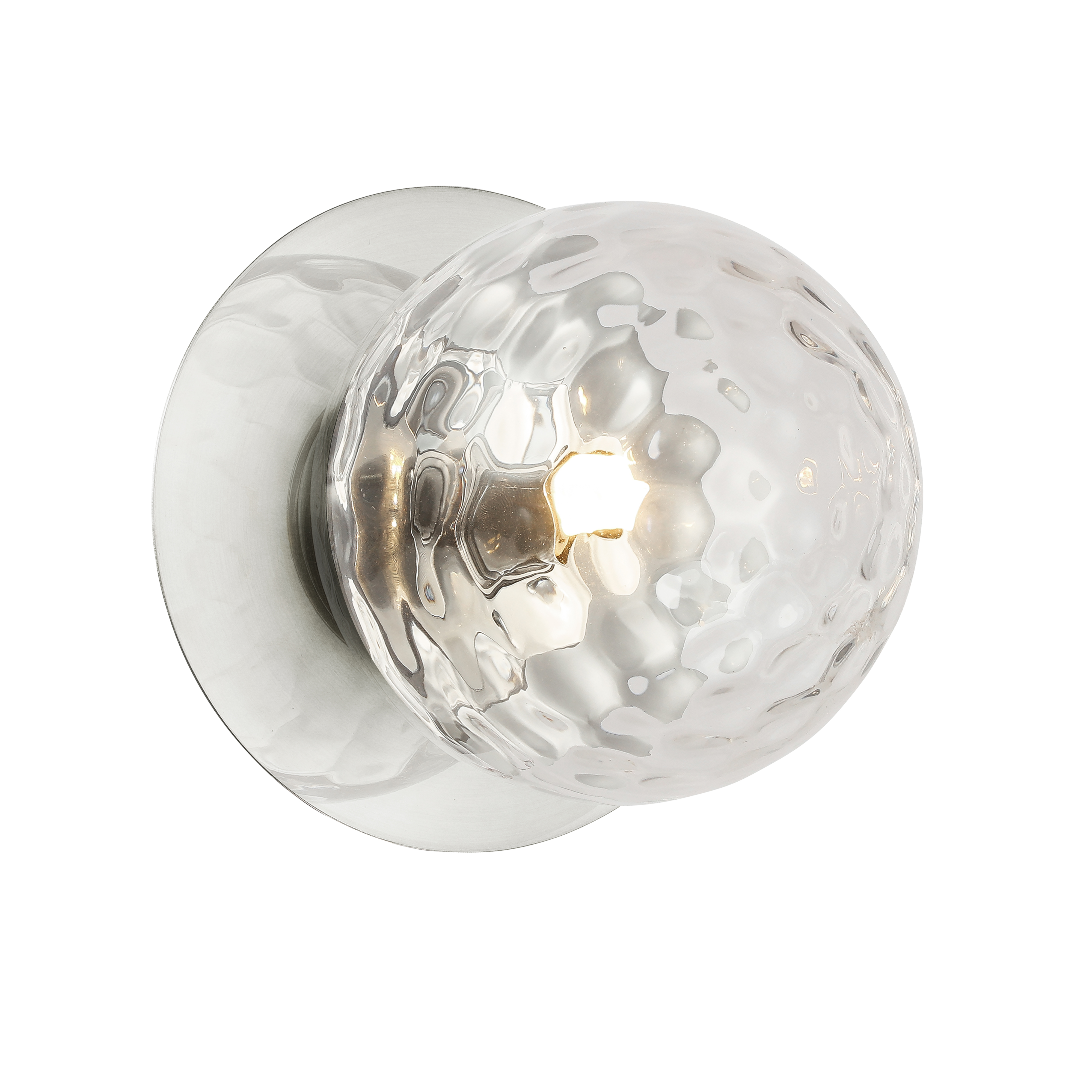 1LT Halogen Wall Sconce,  PC w/ Clear Glass