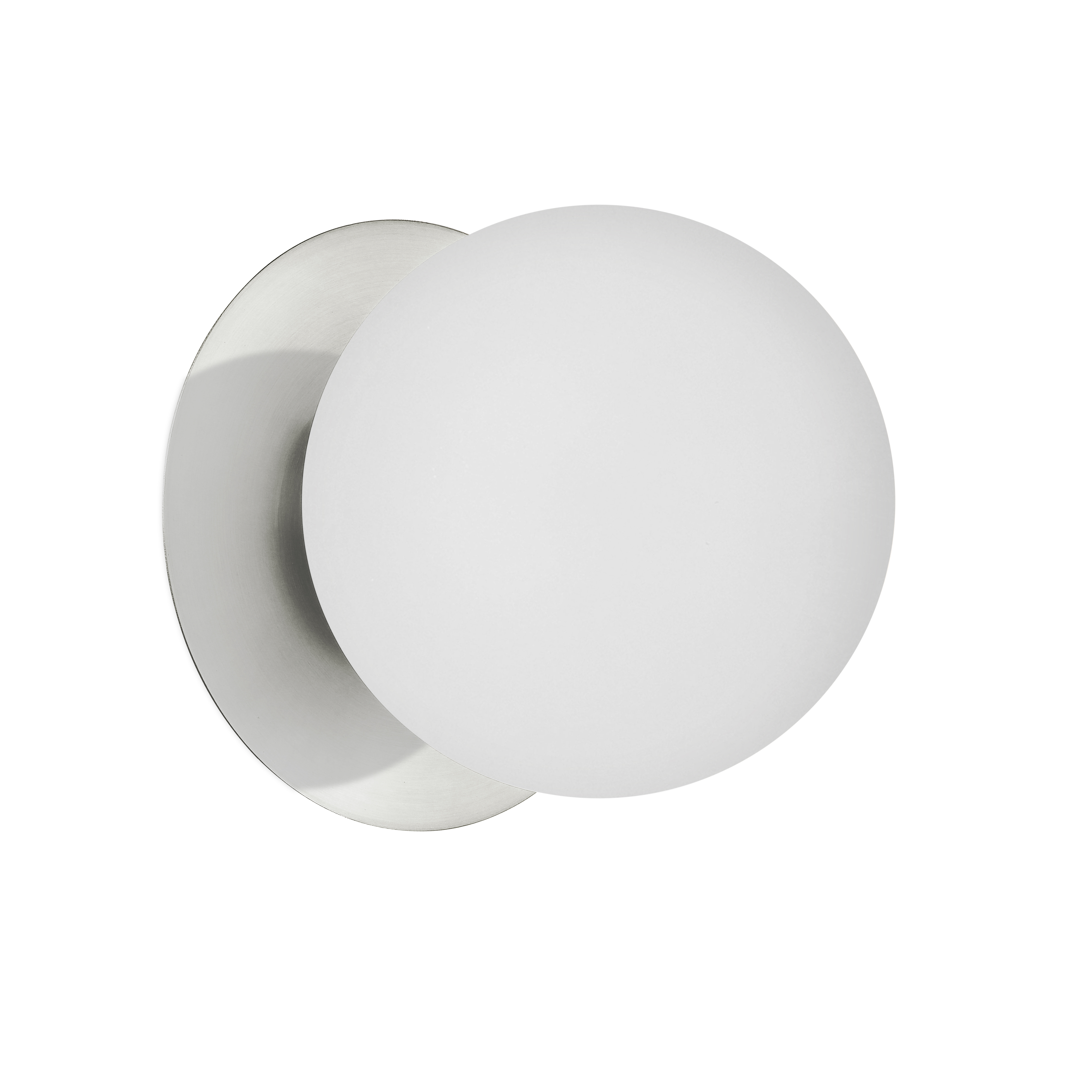 1LT Halogen Wall Sconce,  PC w/ White Glass