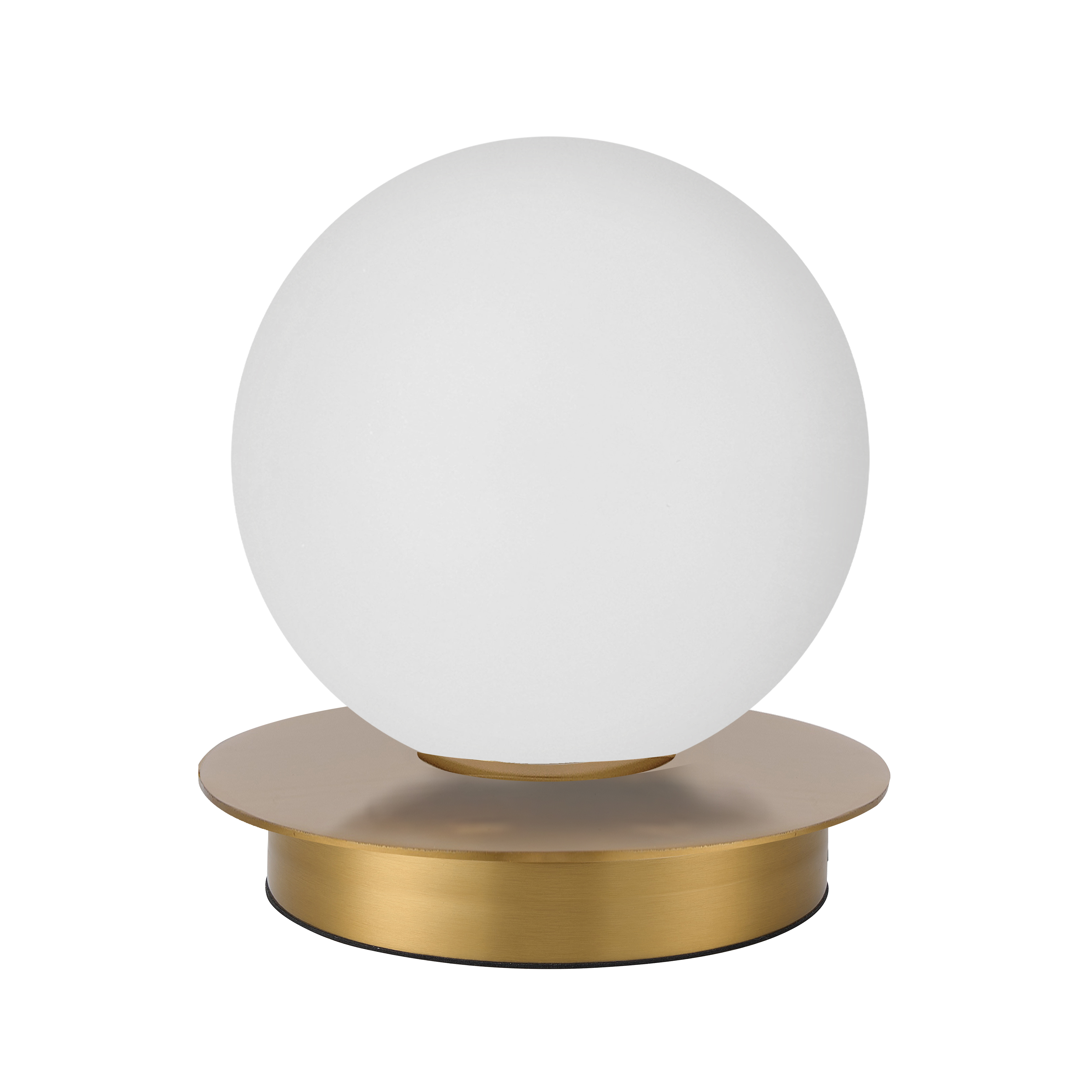 1LT Table Lamp, AGB w/ WH Opal Glass