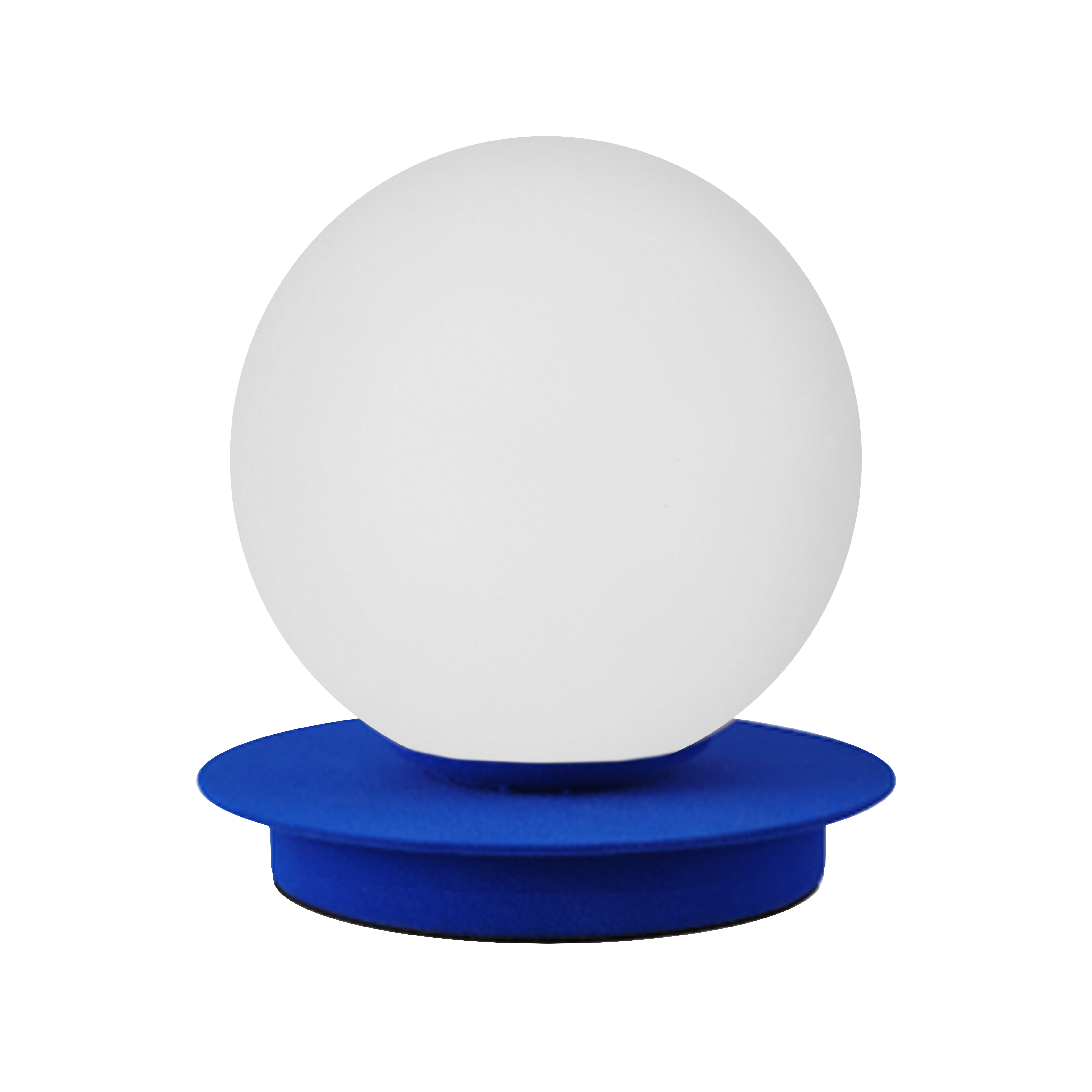 1LT Table Lamp, BLU Flocking w/ Opal Glass