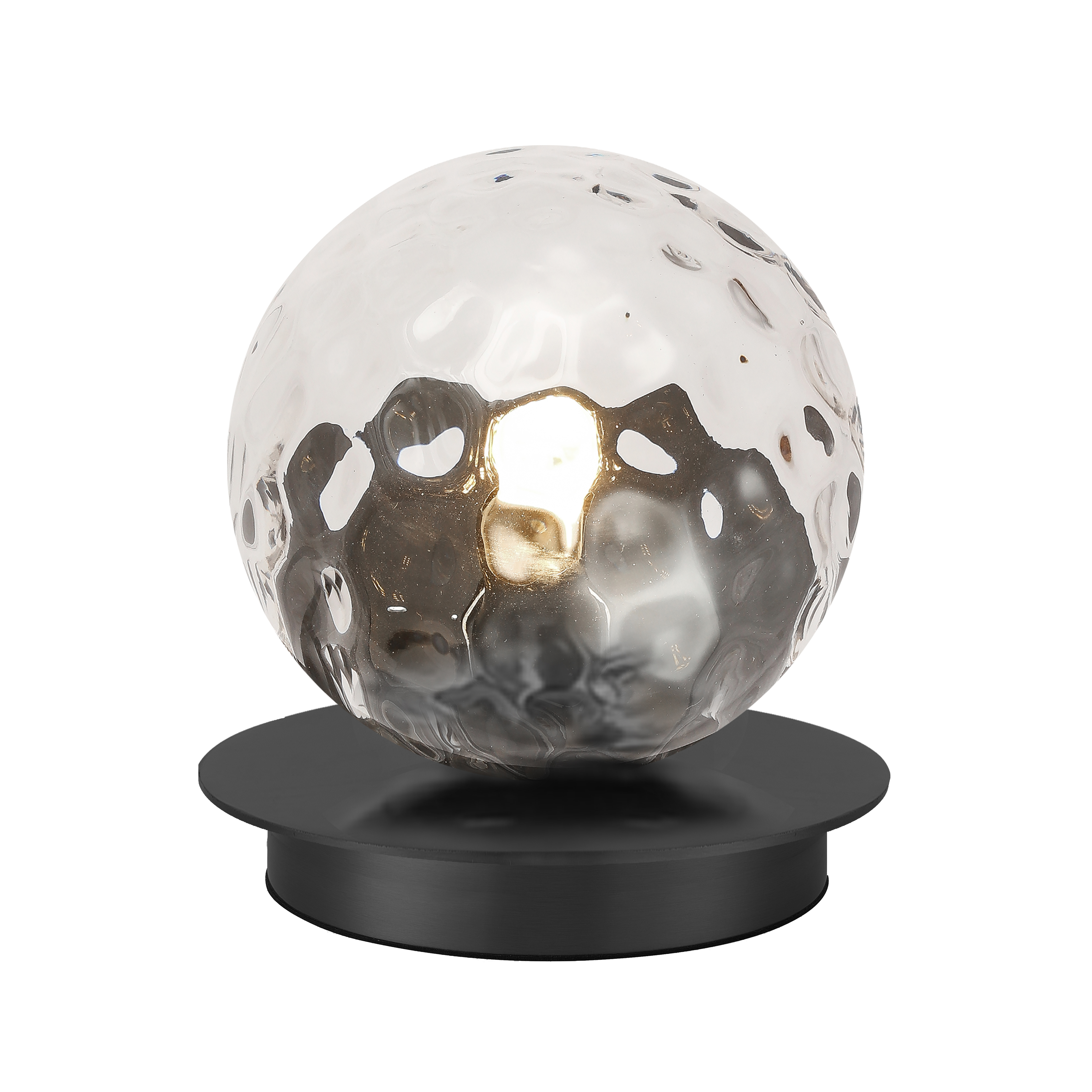 1LT Table Lamp, MB w/ CLR Hammered Glass