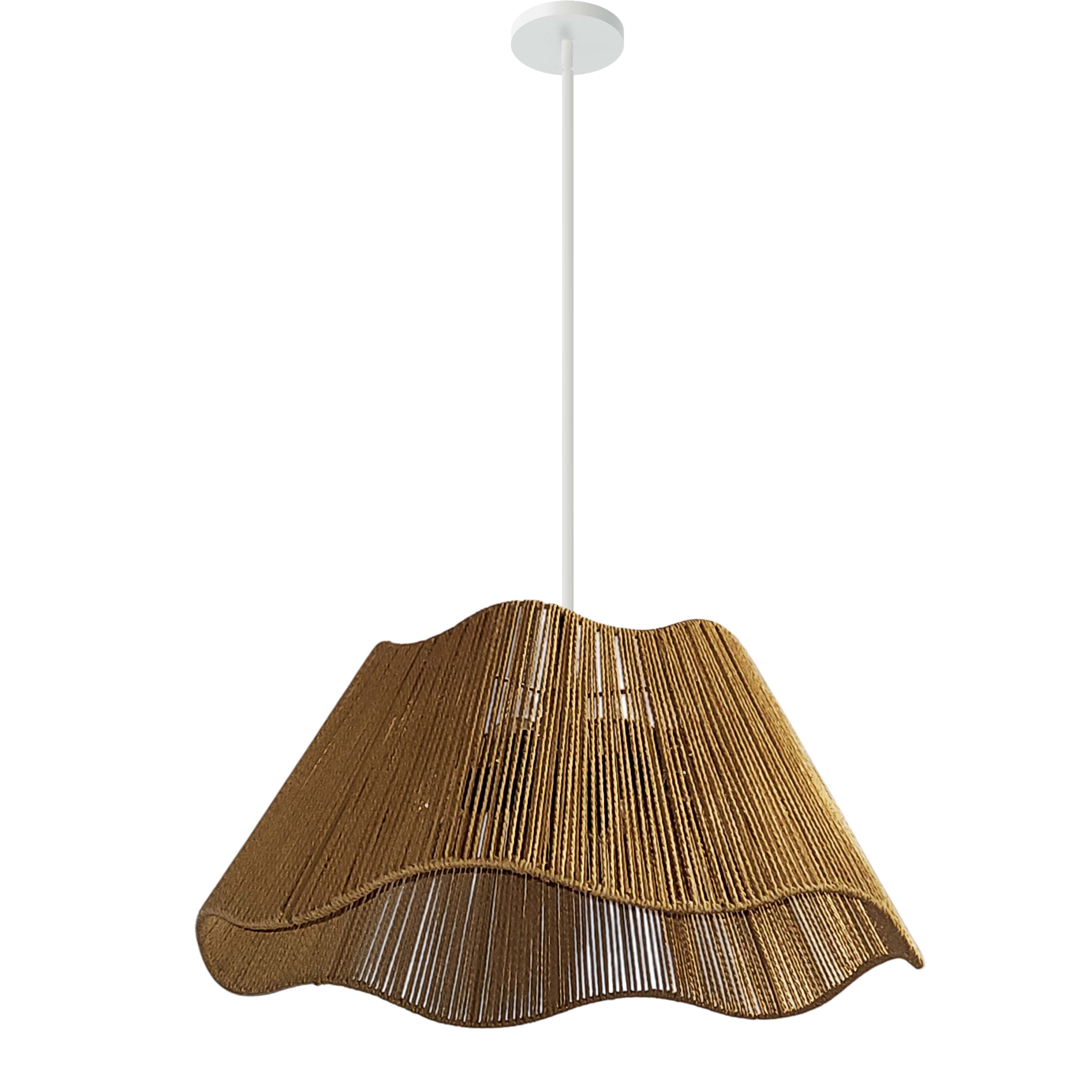 3LT Chandelier, MW w/ Rope Shade