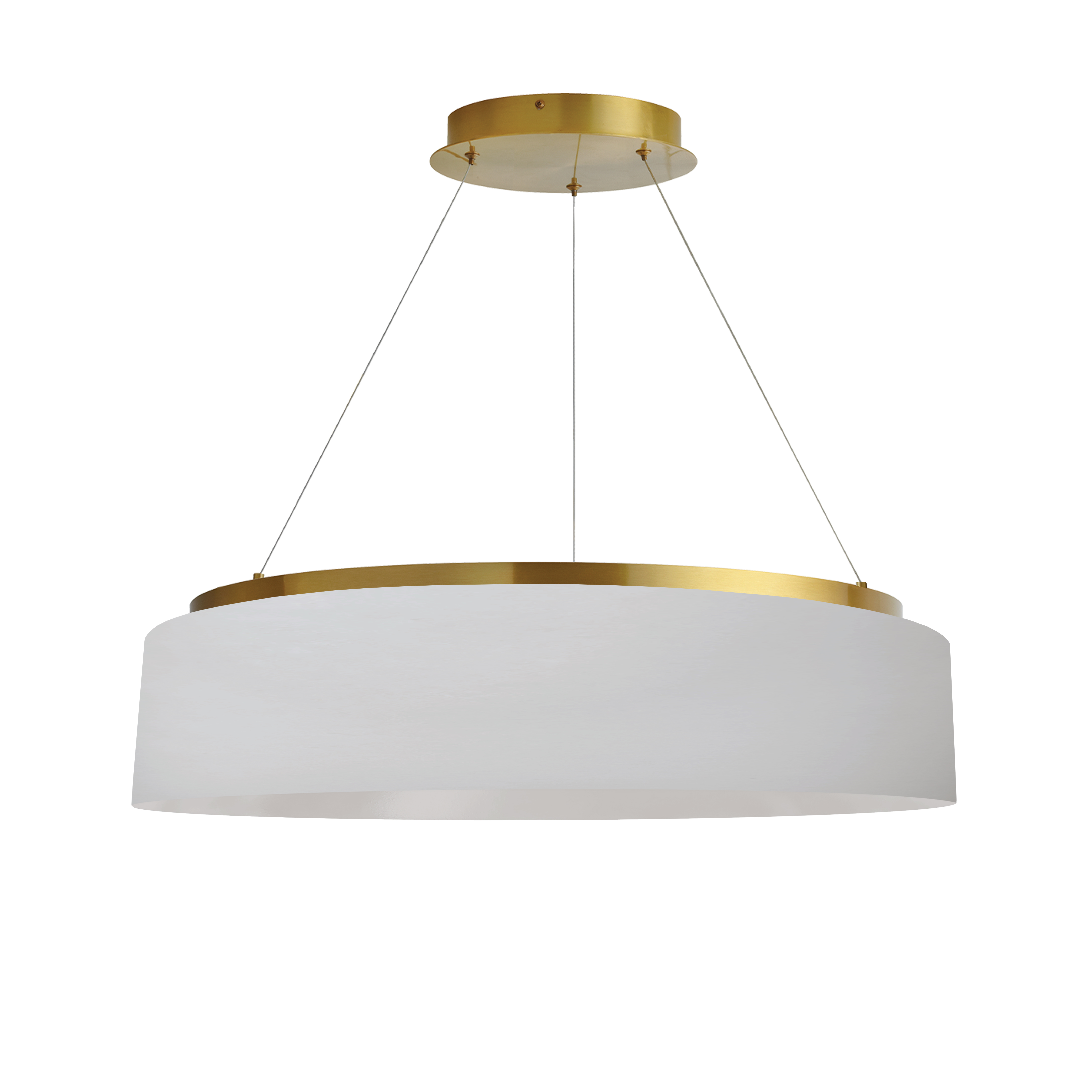 34W Chandelier, AGB w/ WH Shade