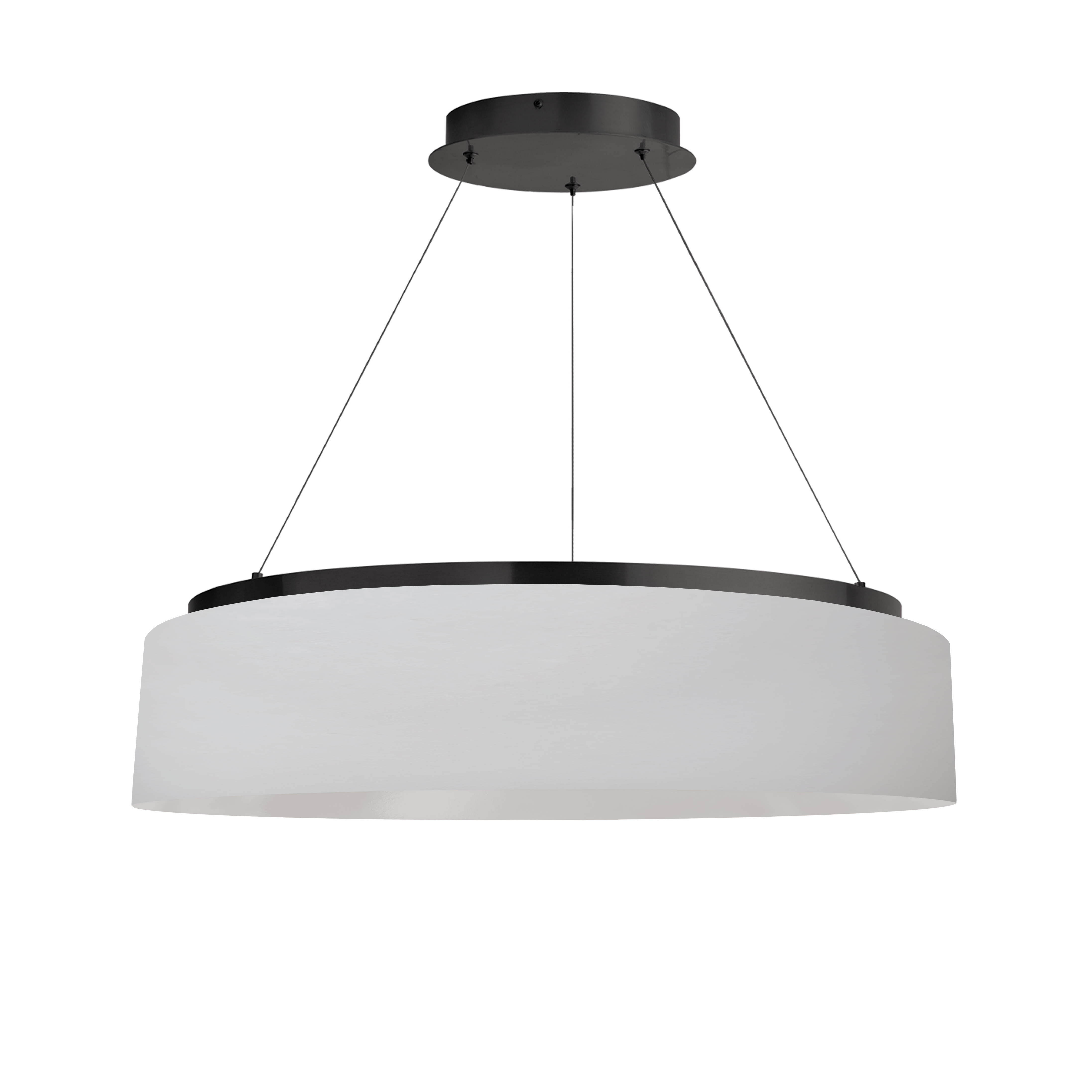 34W Chandelier, MB w/ WH Shade