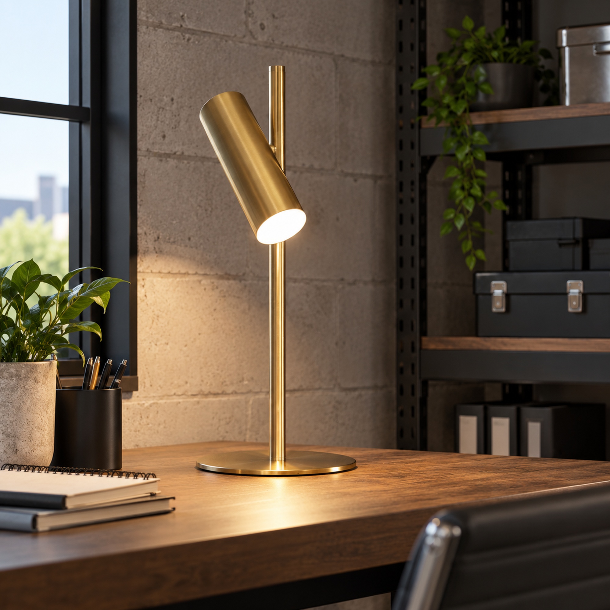 6W Table Lamp, AGB w/ FR Acrylic Diffuser
