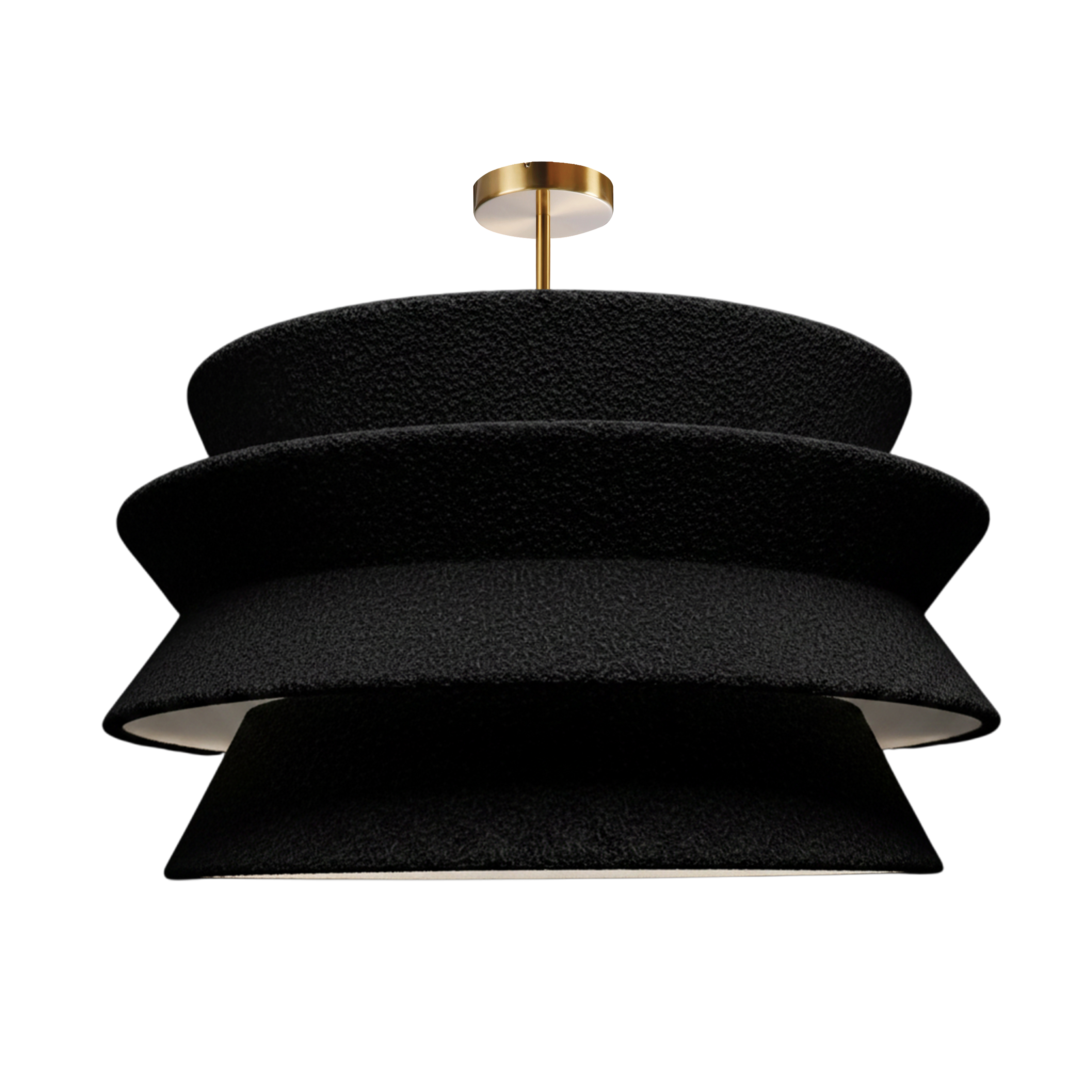1LT Pendant, AGB w/ BK Boucle Shade