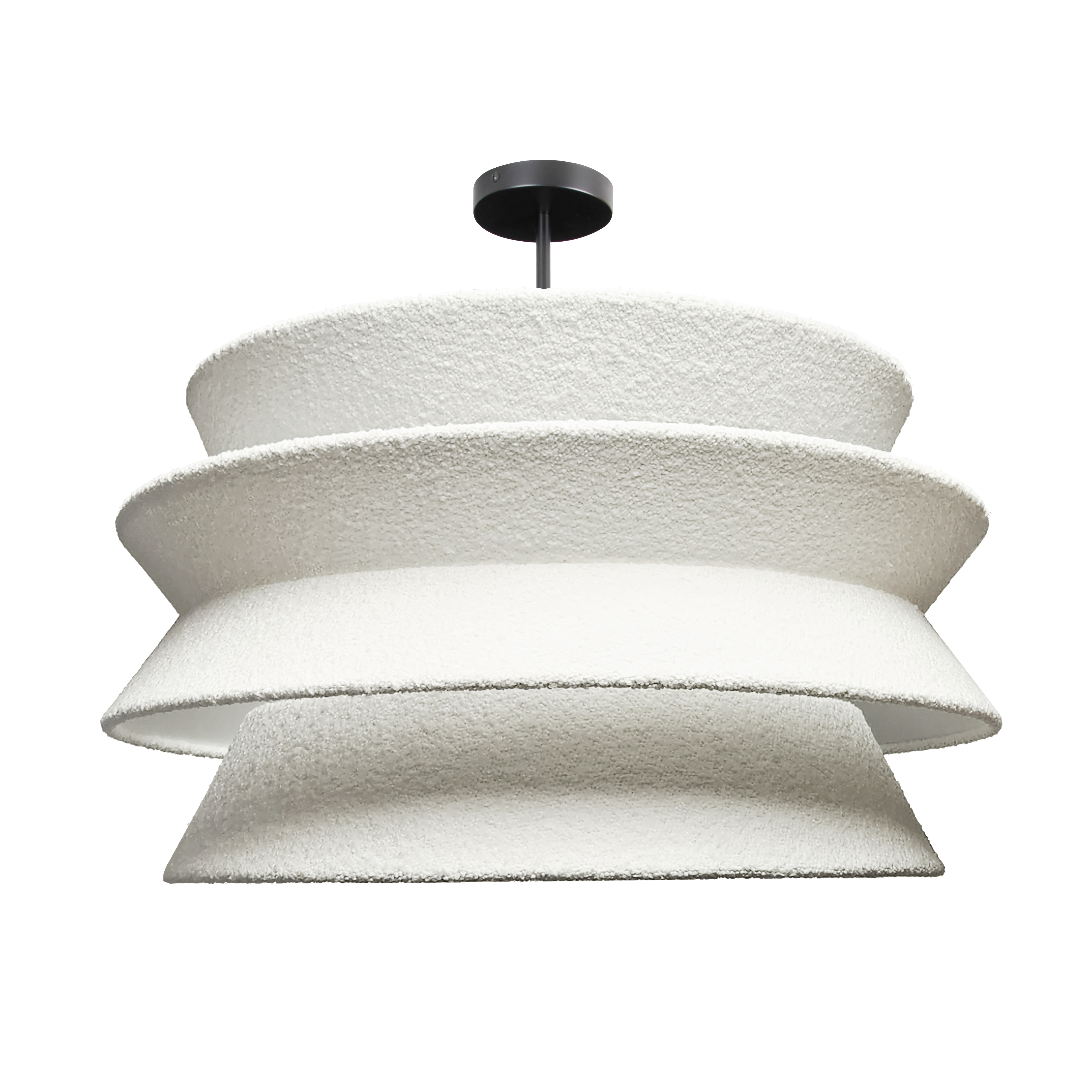 1LT Pendant, MB w/ WH Boucle Shade
