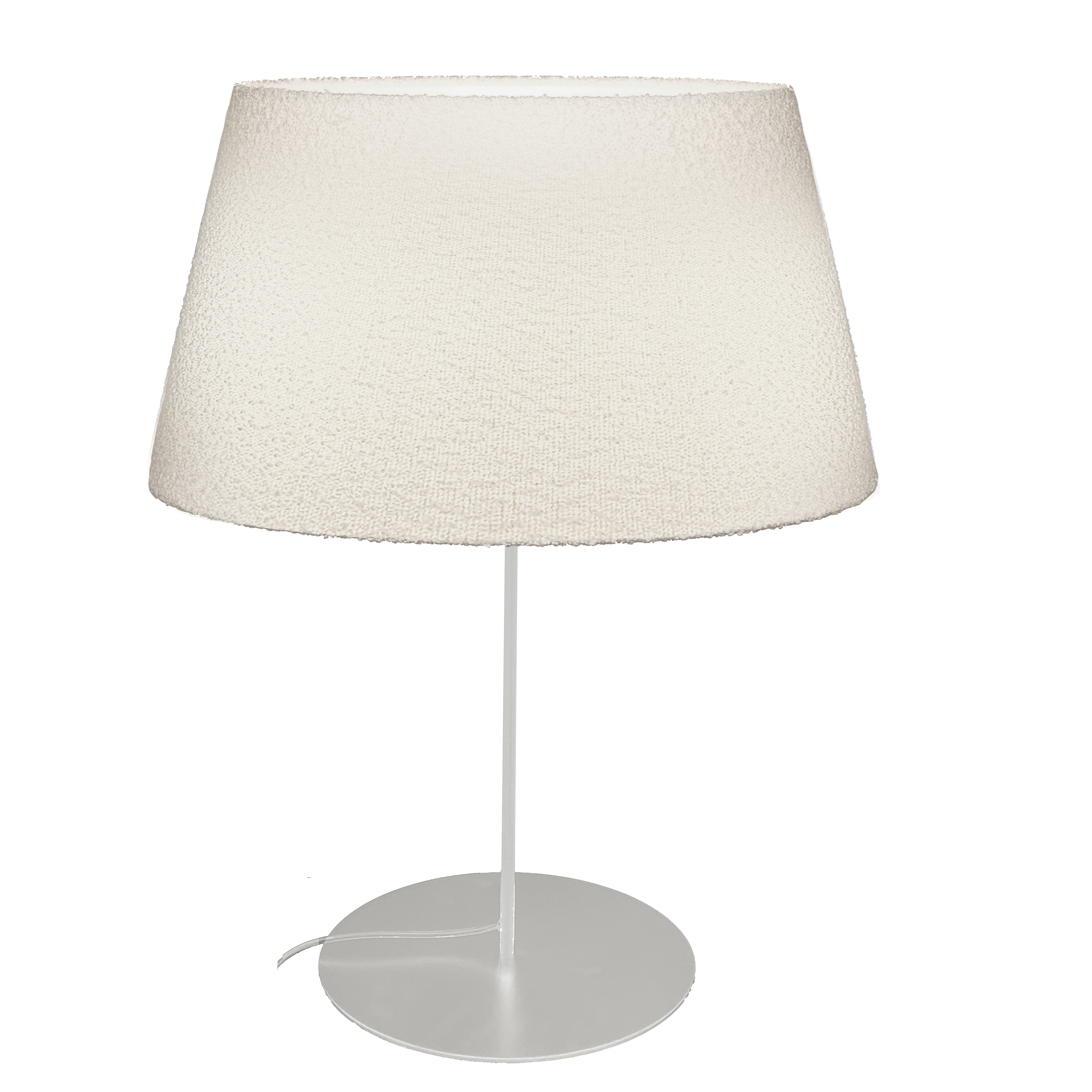 1LT Incandescent Table Lamp, MW w/ WH Boucle Shade