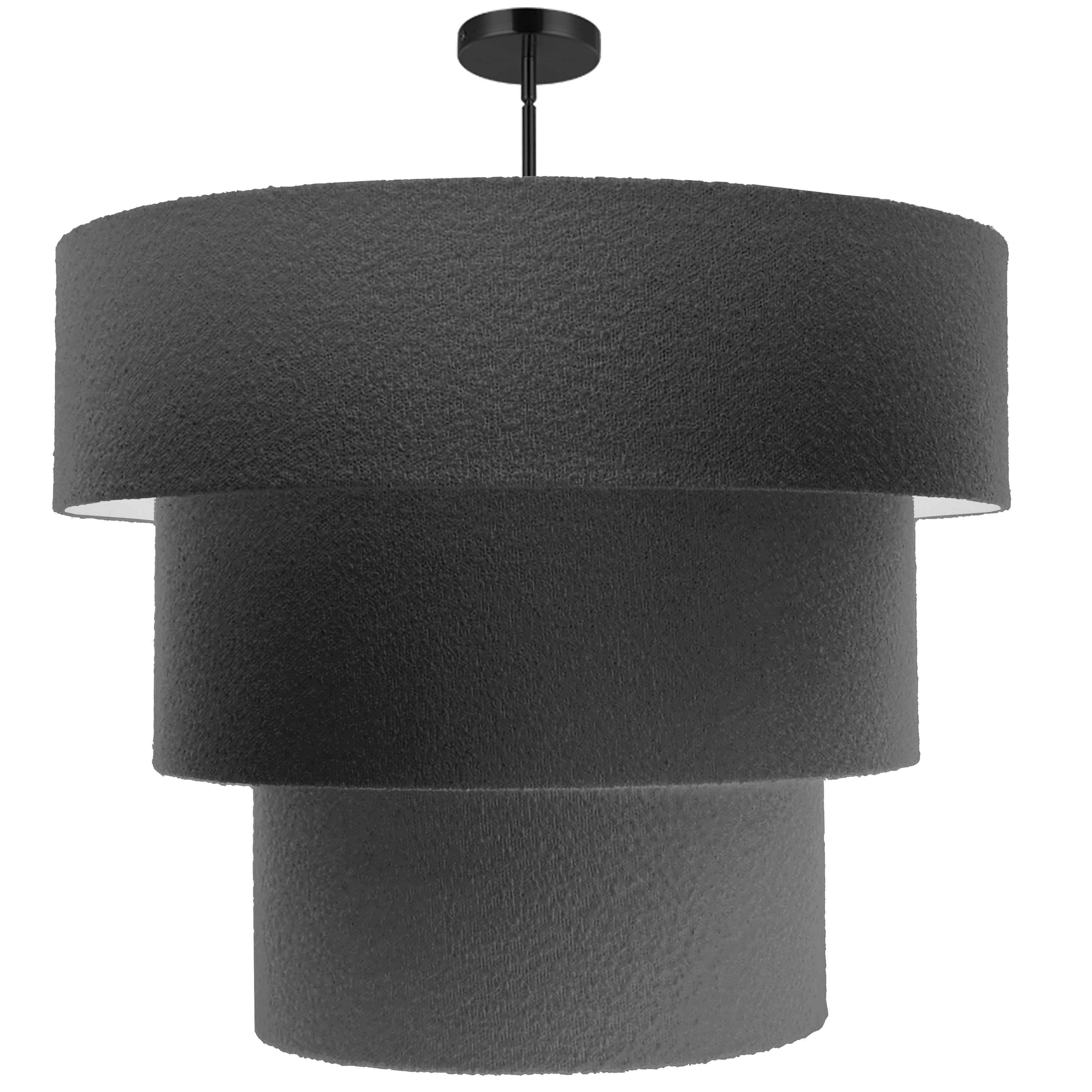 9LT Pendant, MB w/ BK Boucle Shades