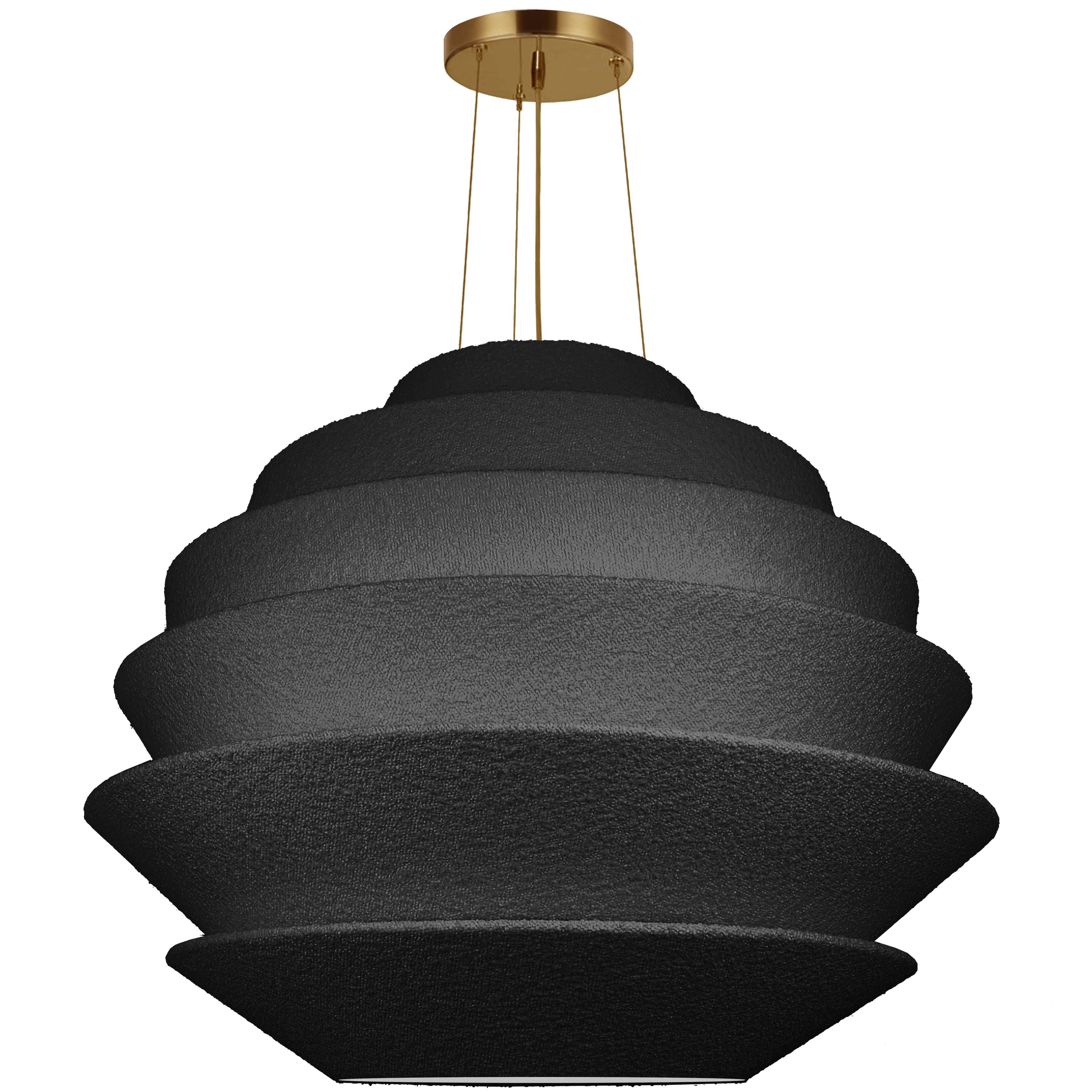 9LT Pendant, AGB w/ BK Boucle Shades