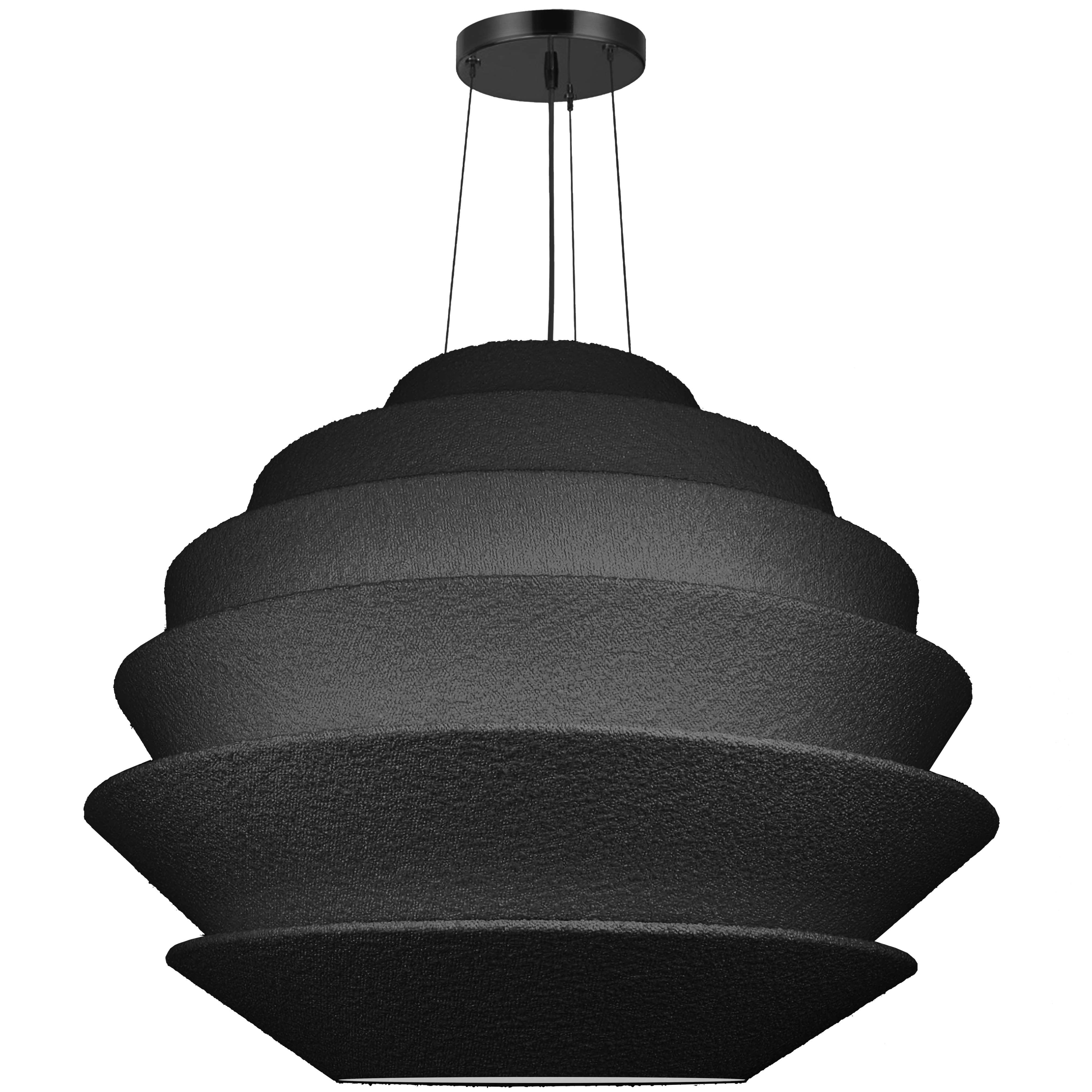 9LT Pendant, MB w/ BK Boucle Shades
