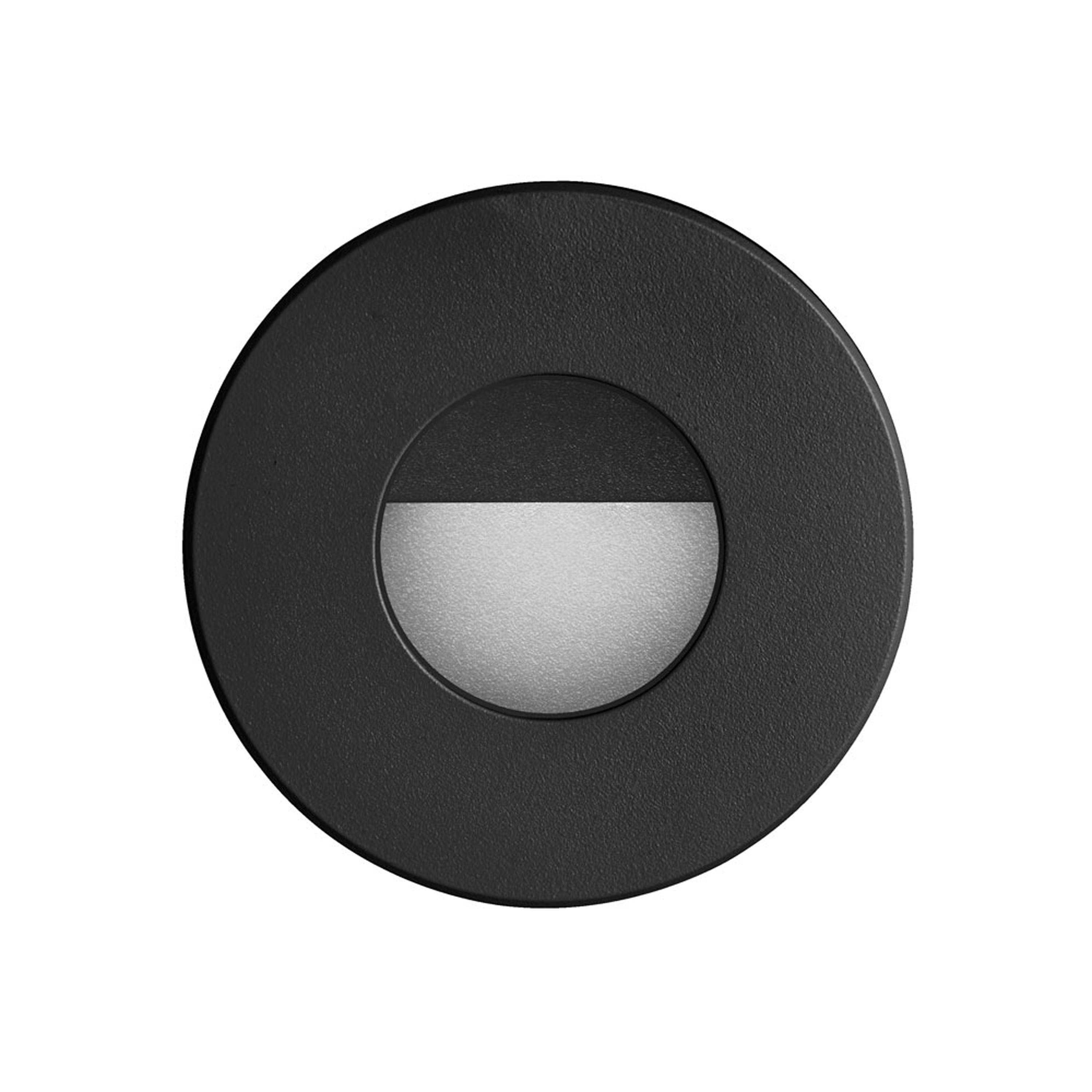 Black Round In/Outdoor 3W LED Wall Light