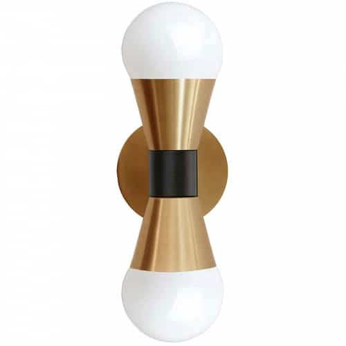 2LT Incandescent Wall Sconce, AGB & MB