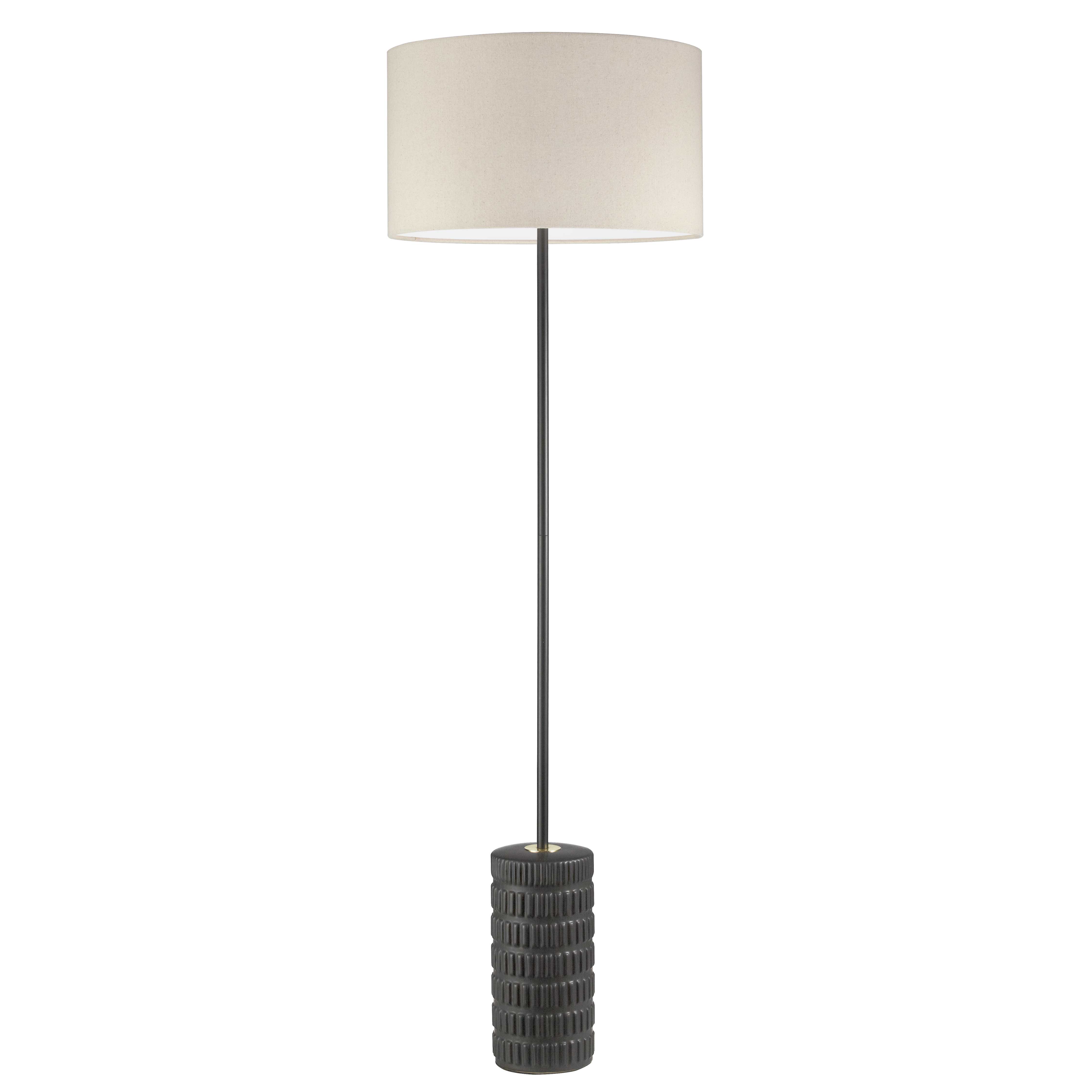 1LT Incandescent Floor Lamp, MB w/ BG Shade