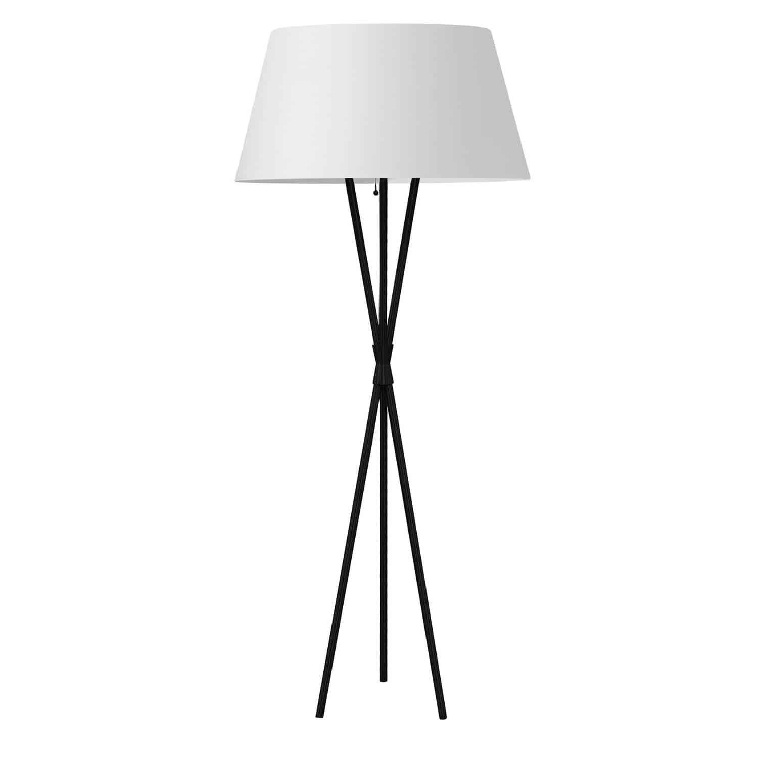 1LT Floor Lamp, MB w/ WH Shade