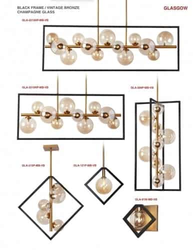 1LT Halgn Wall Sconce MB & VB w/ Champagne Glass