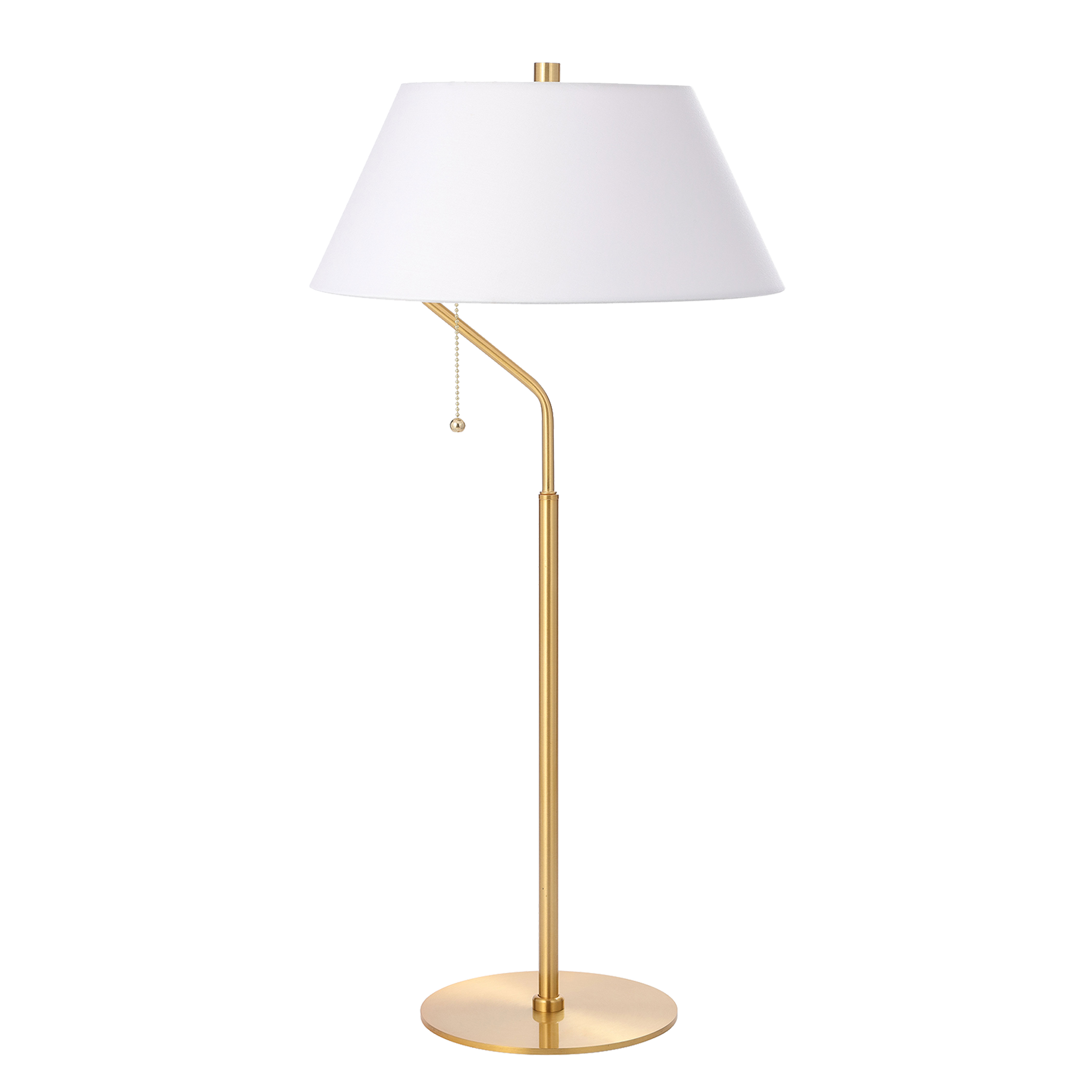 1LT Table Lamp, AGB w/ WH Shade