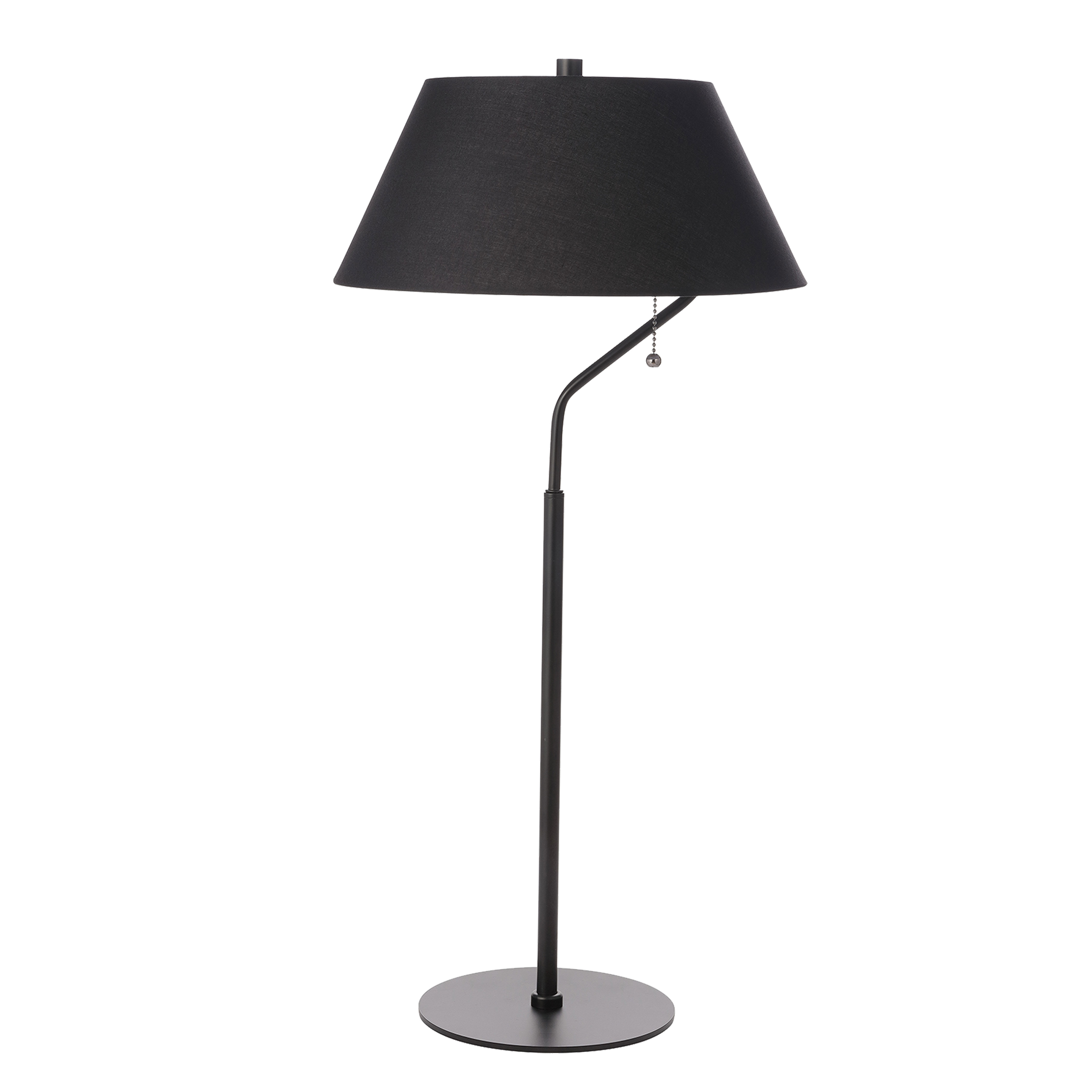 1LT Table Lamp, MB w/ BK Shade