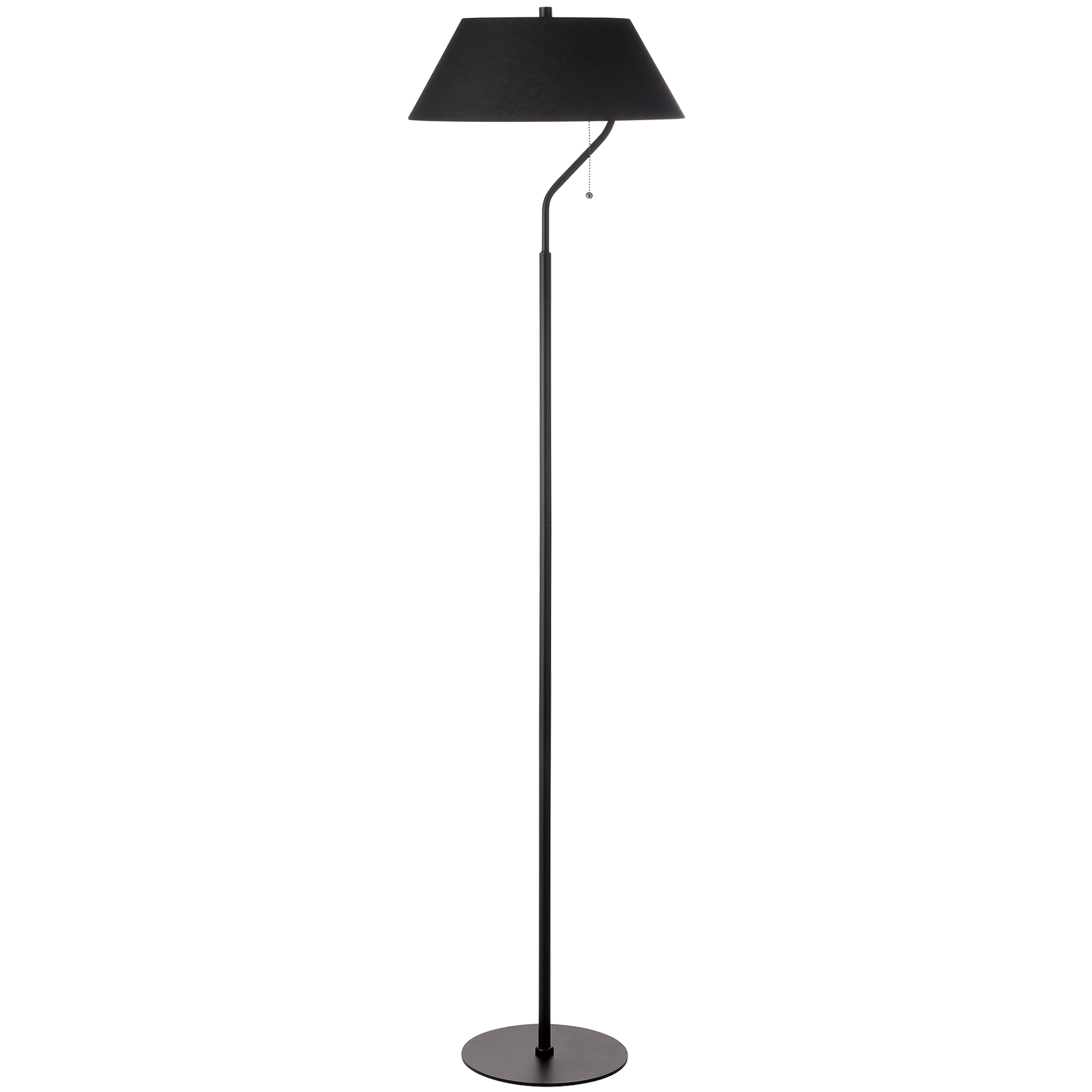 1LT Floor Lamp, MB w/ BK Shade