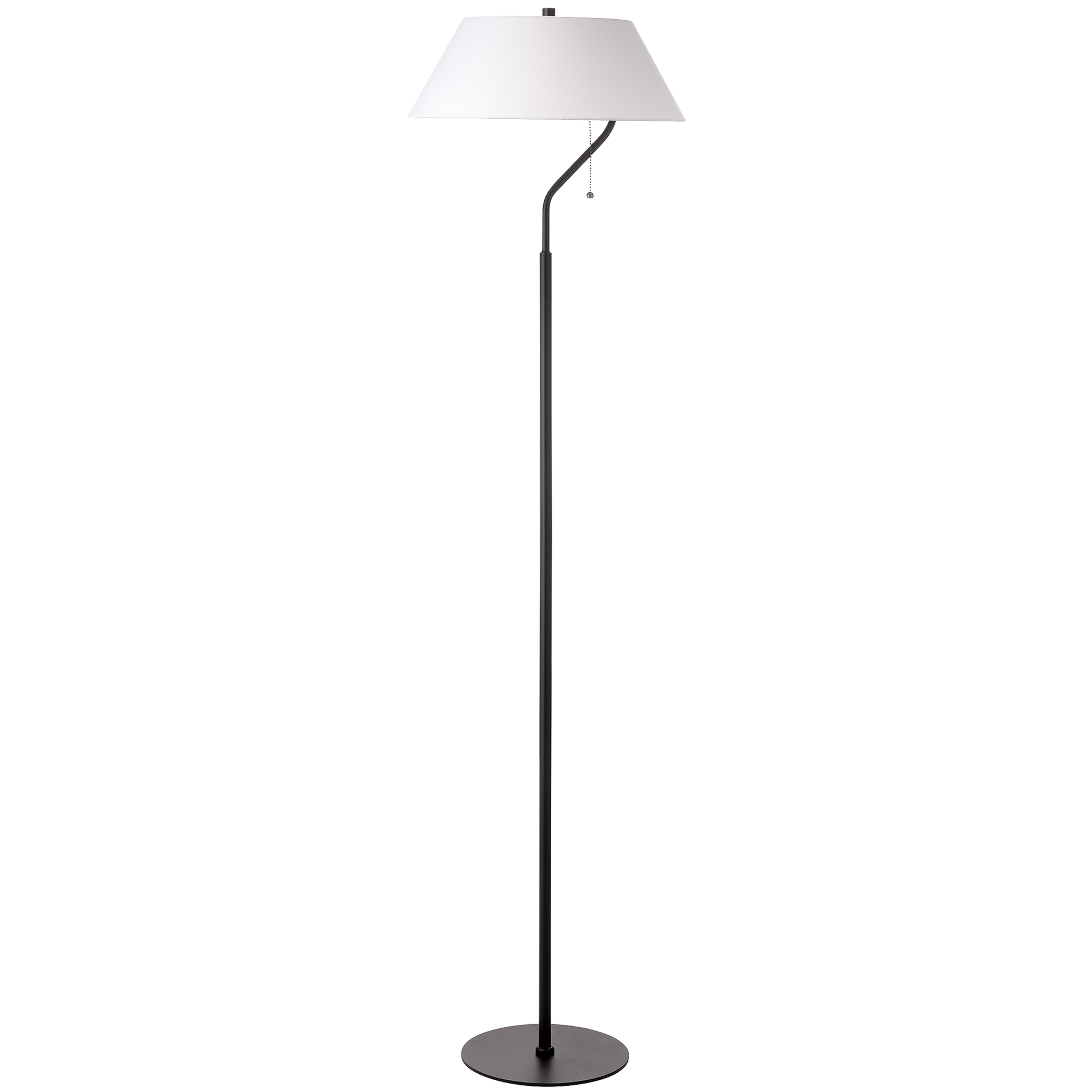 プルリット 1LT Floor Lamp, MB w/WH Shade - Dainolite