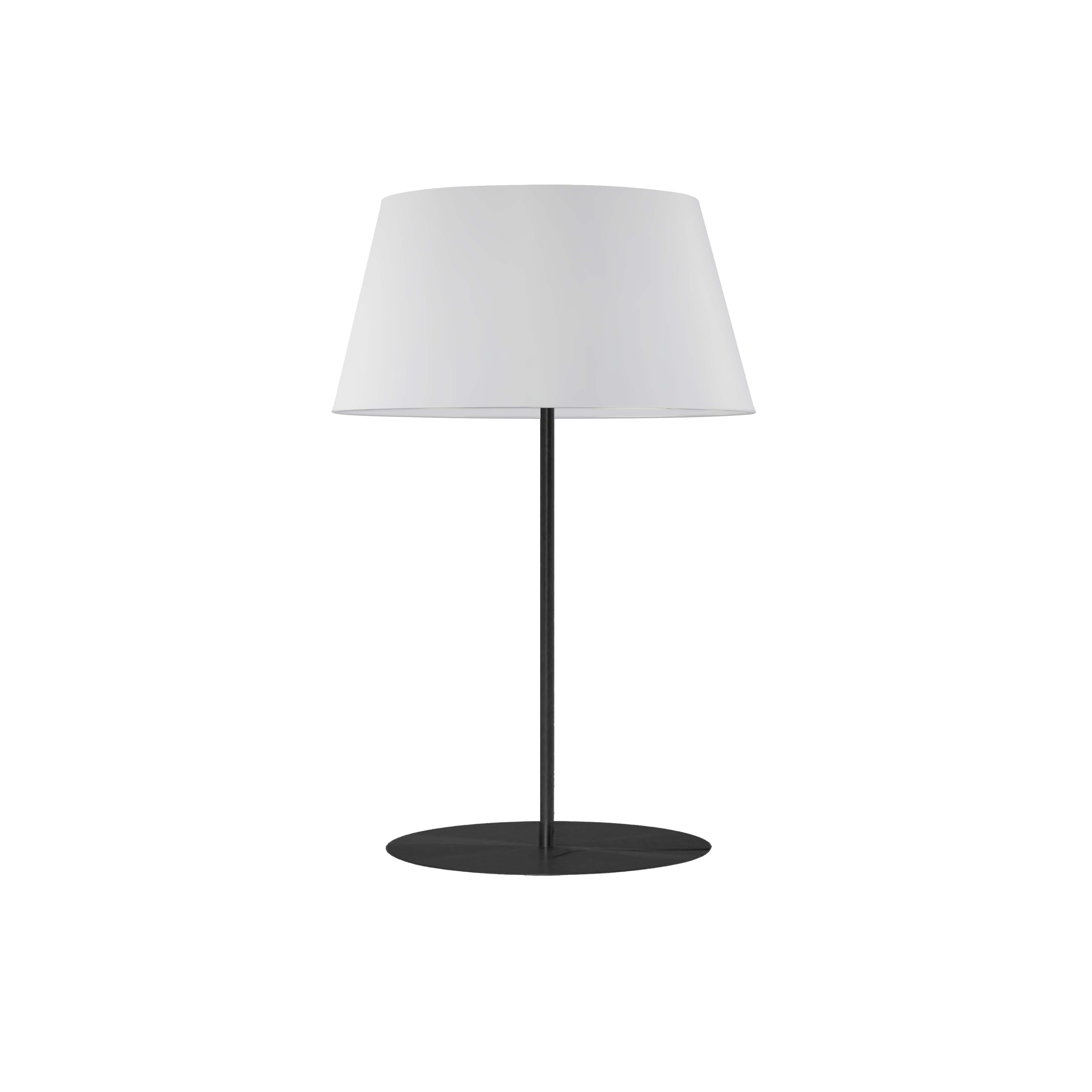 1LT Rnd Base Table Lamp, MB w/ WH Shade