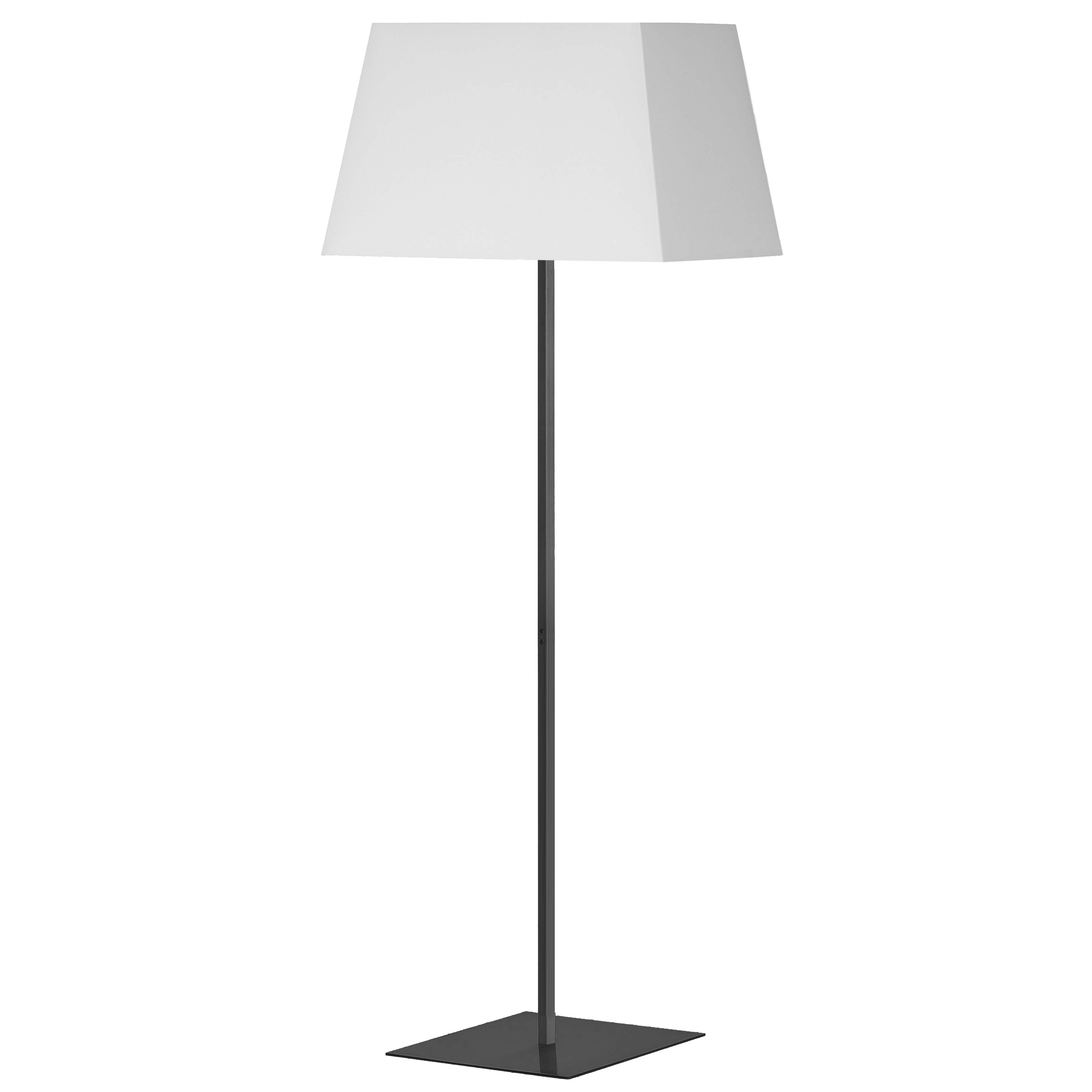 1LT Sq Base Floor Lamp, MB w/ WH Shade