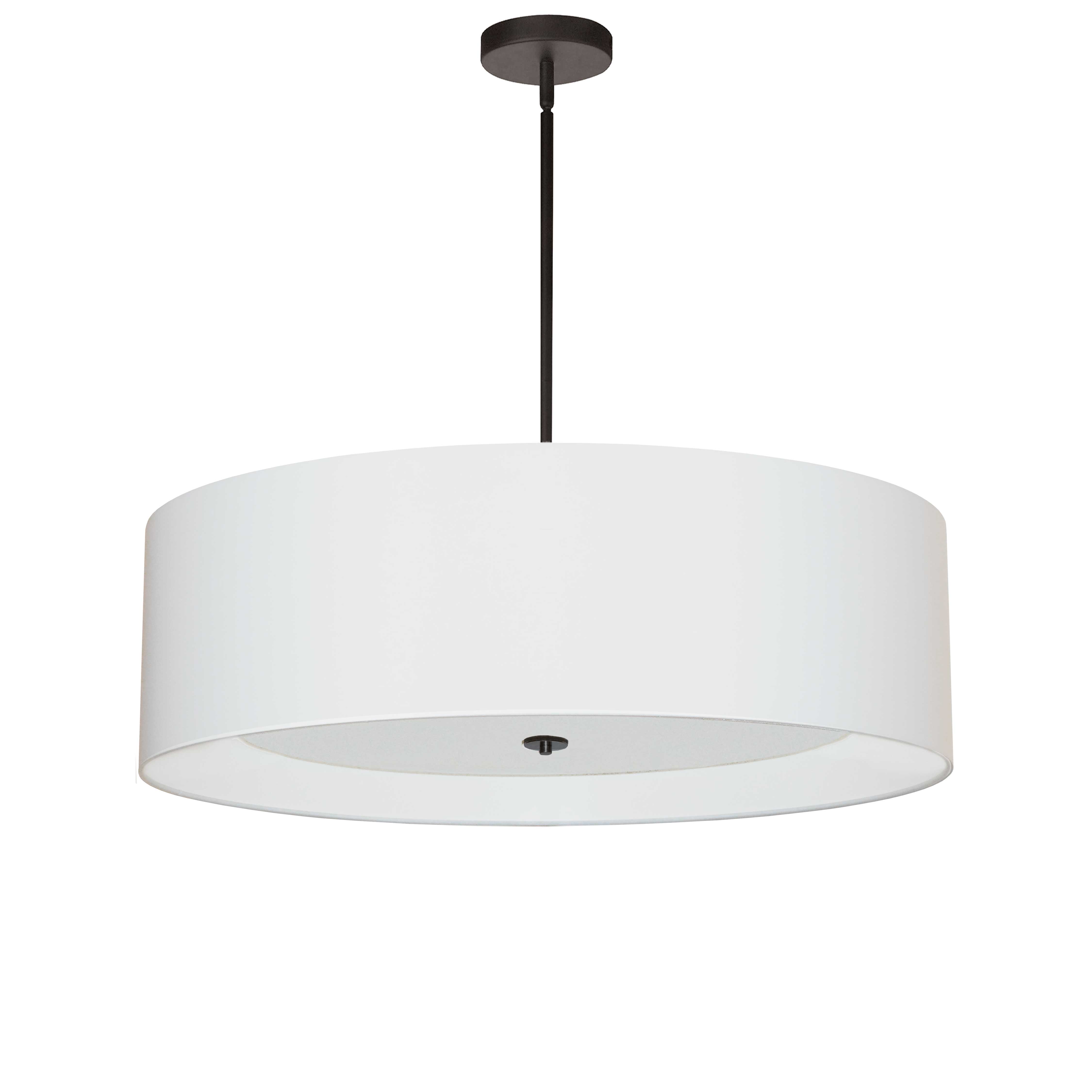 4LT Incan Pendant, MB, WH Shade w/ WH Diffuser