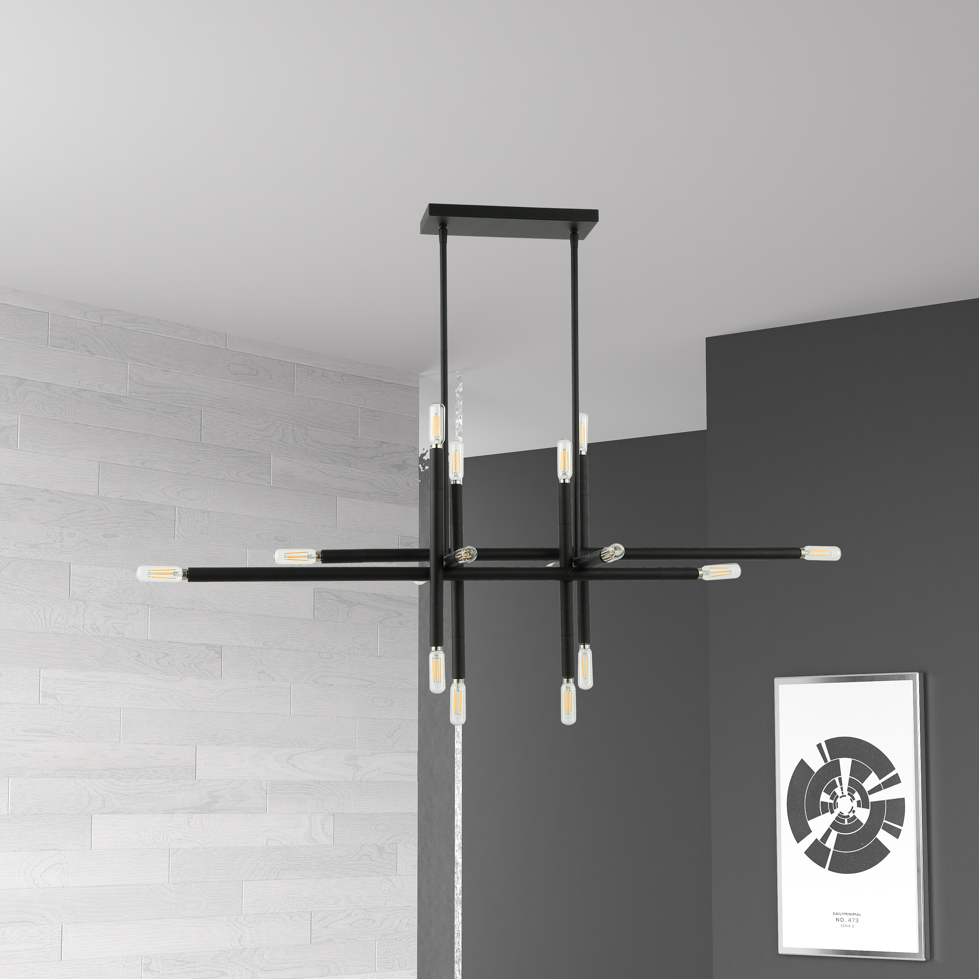 16LT Incand Horiz Pendant, MB