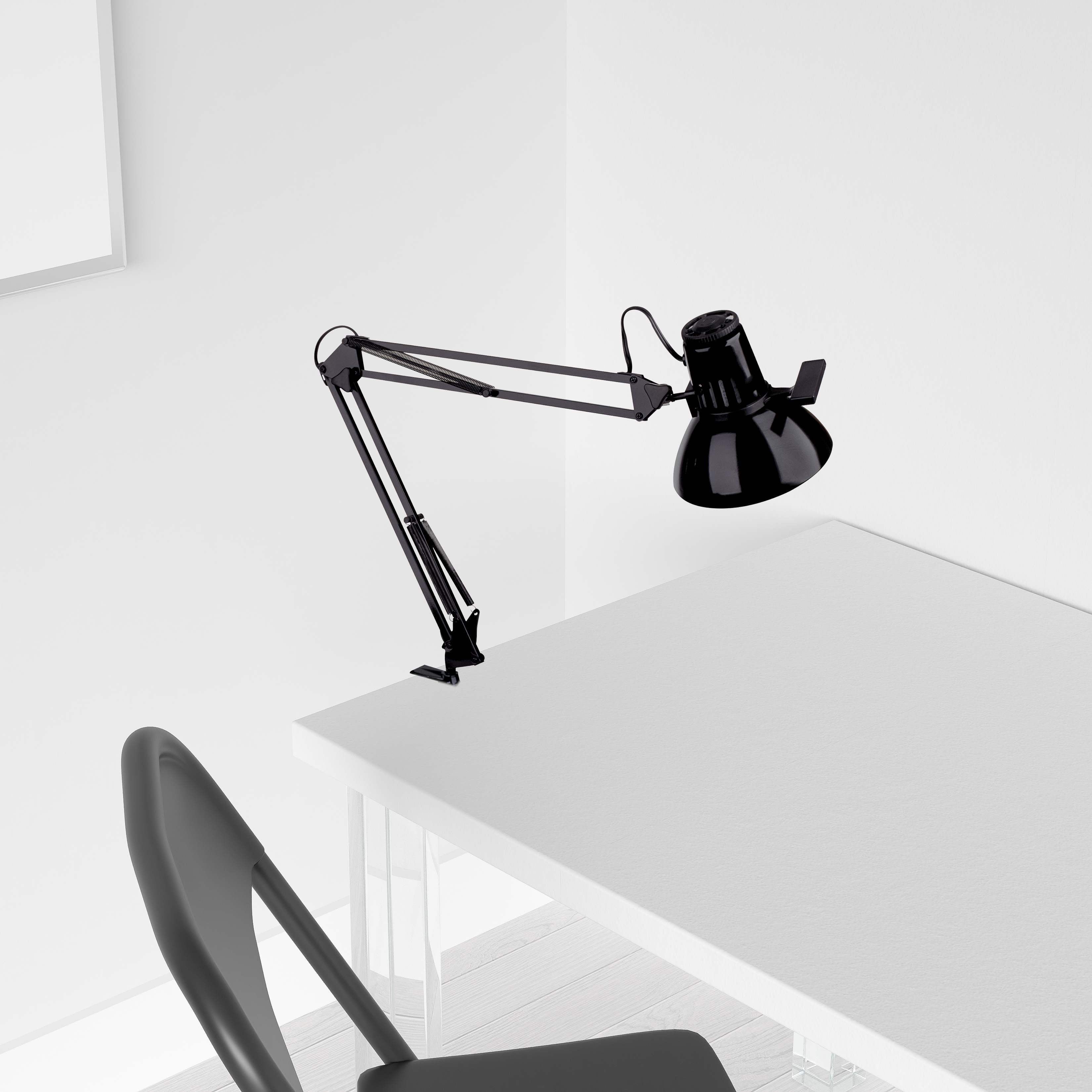 Desktop Task Lamp, Gloss Black