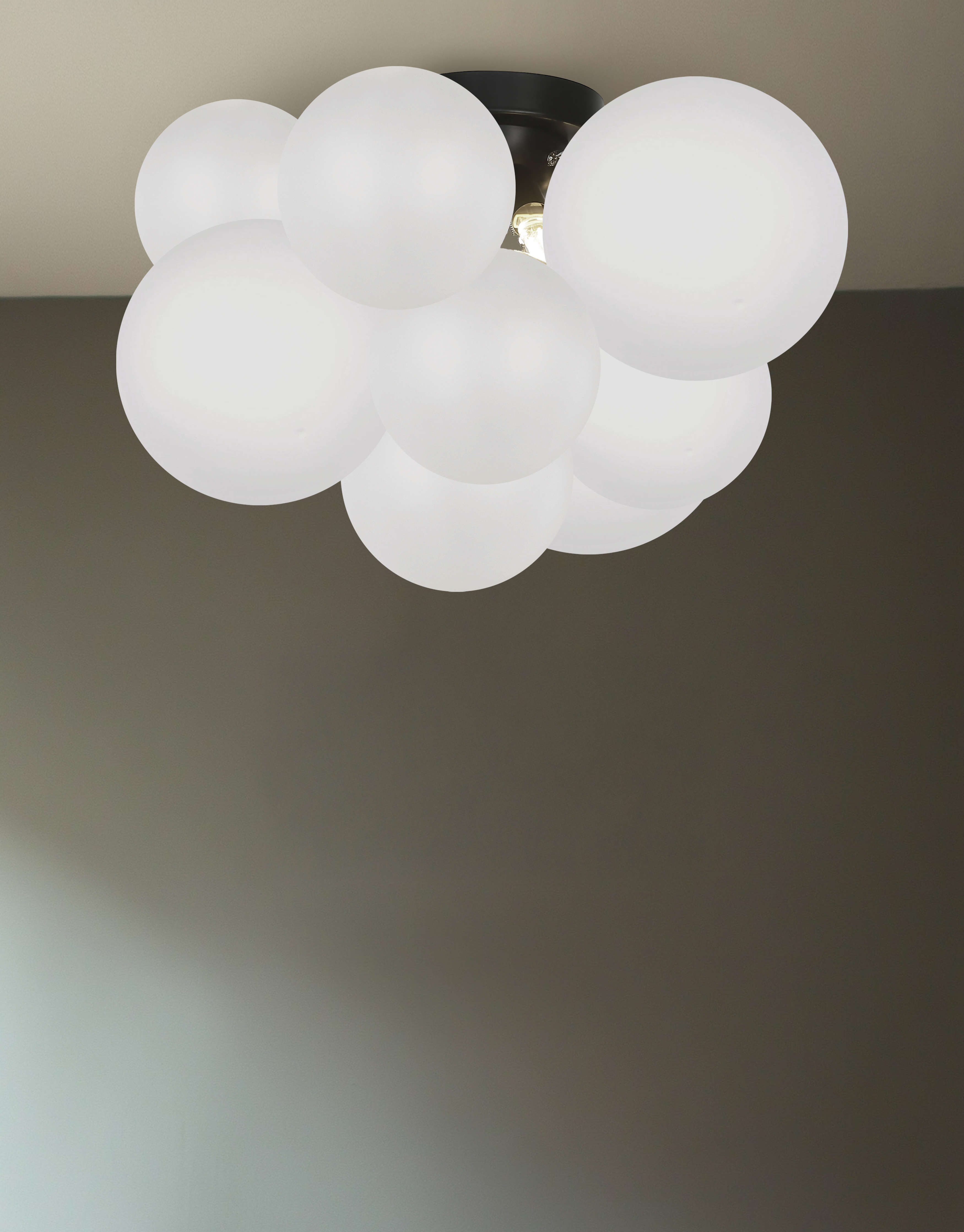 3LT Flush Mount, MB w/ FR Glass