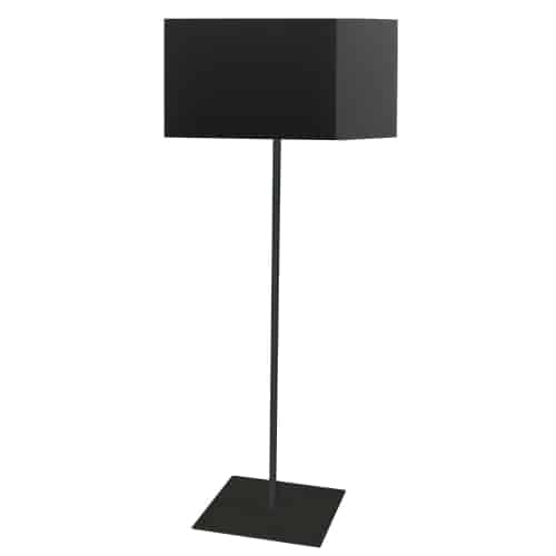 1LT Square Floor Lamp w/ JTone Black Shade
