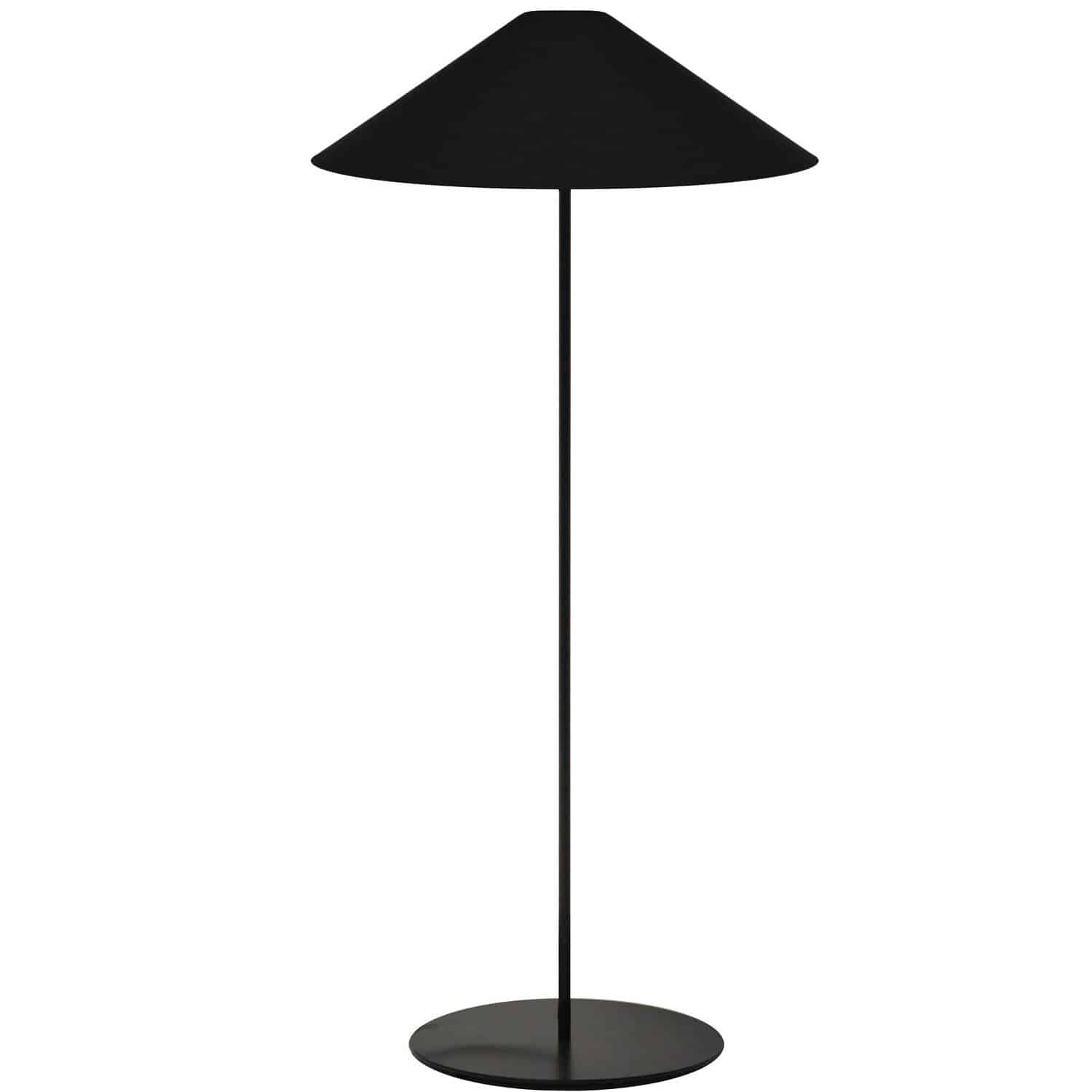 1LT Tapered Floor Lamp w/ JTone Black Shade