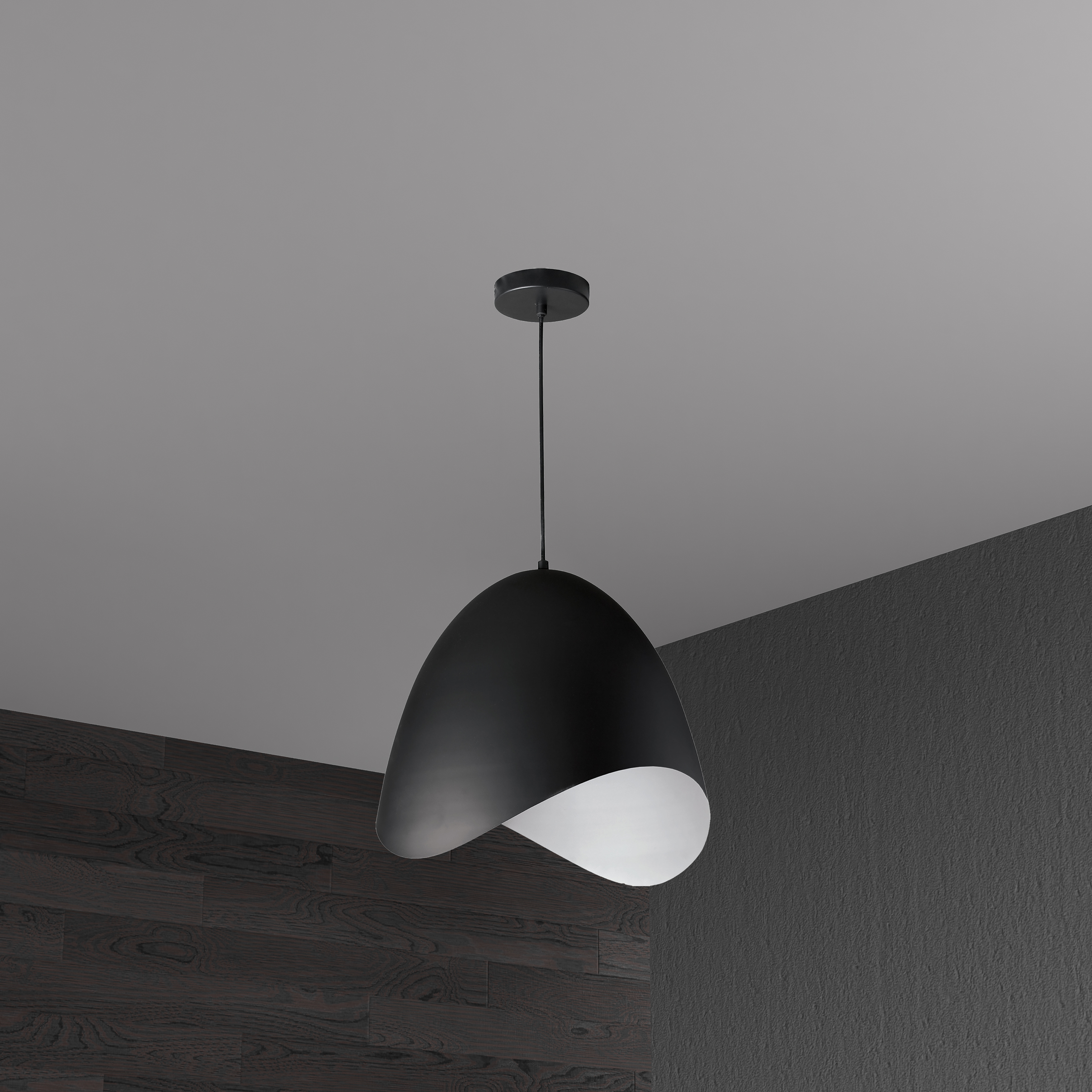 1LT Steel Pendant, Black Finish