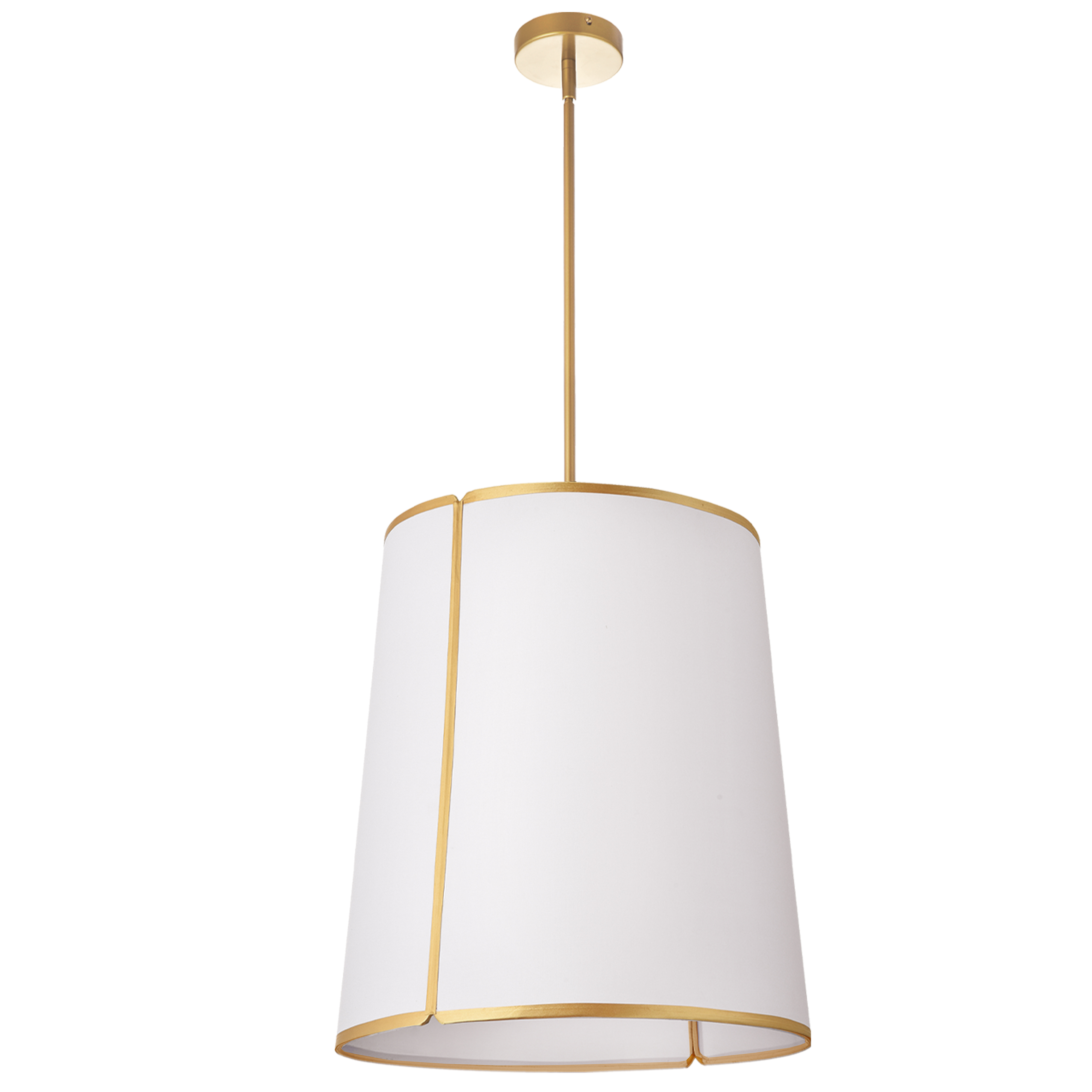 3LT Notched Pendant GLD, WH Shade & Diff