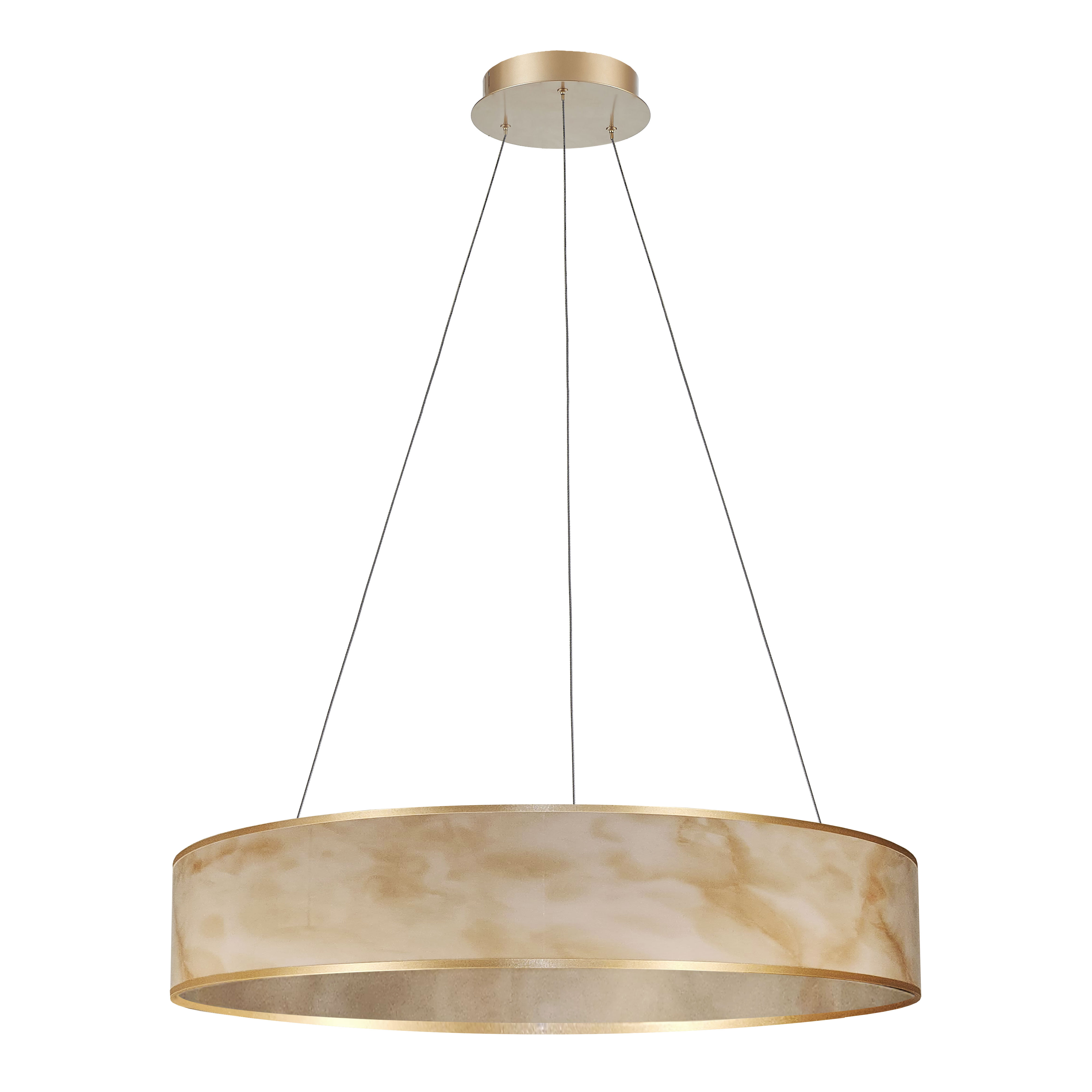 34W Pendant, AGB w/ Marble Alabaster Shade - Dainolite