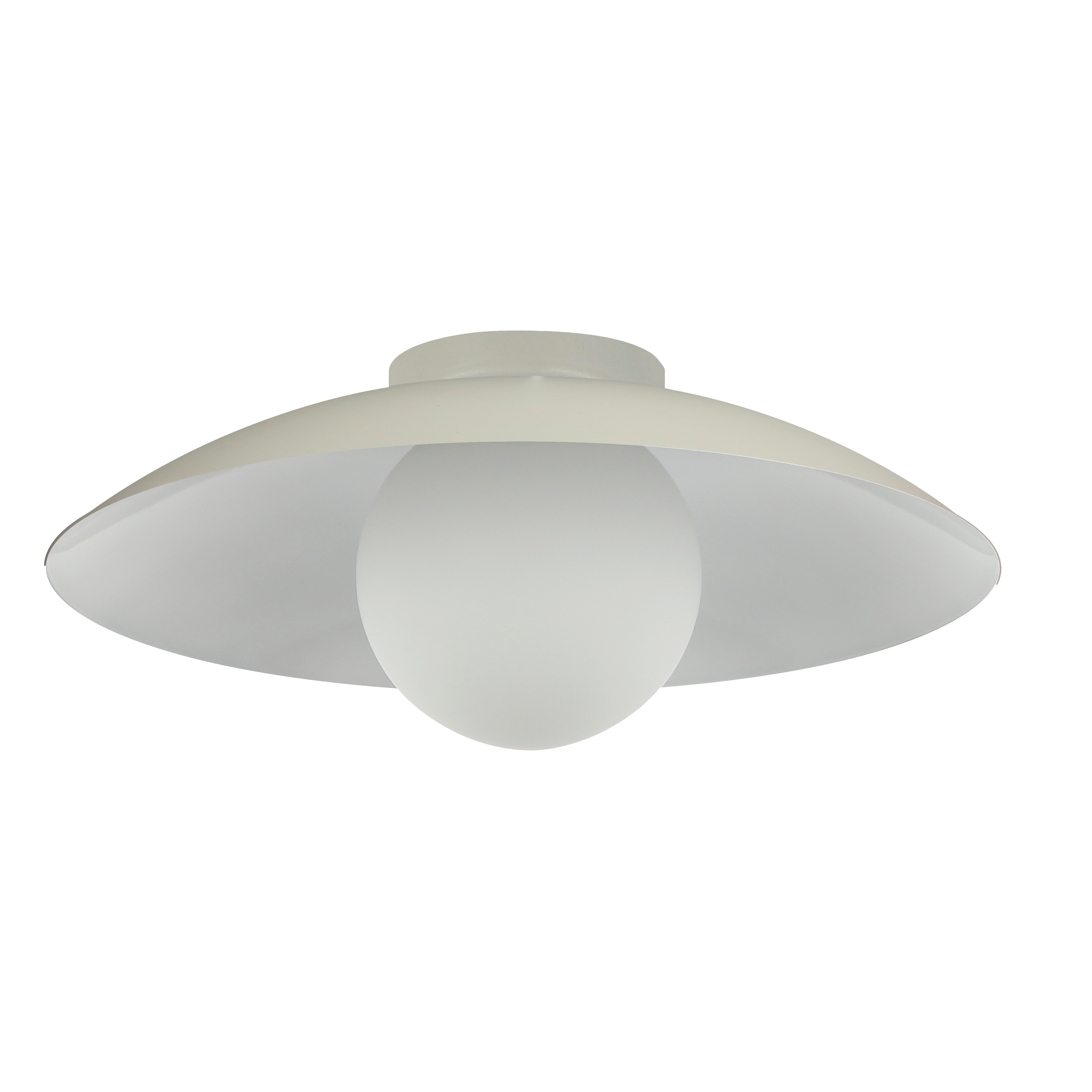 1LT Flush Mount, MBG w/ Opal Glass