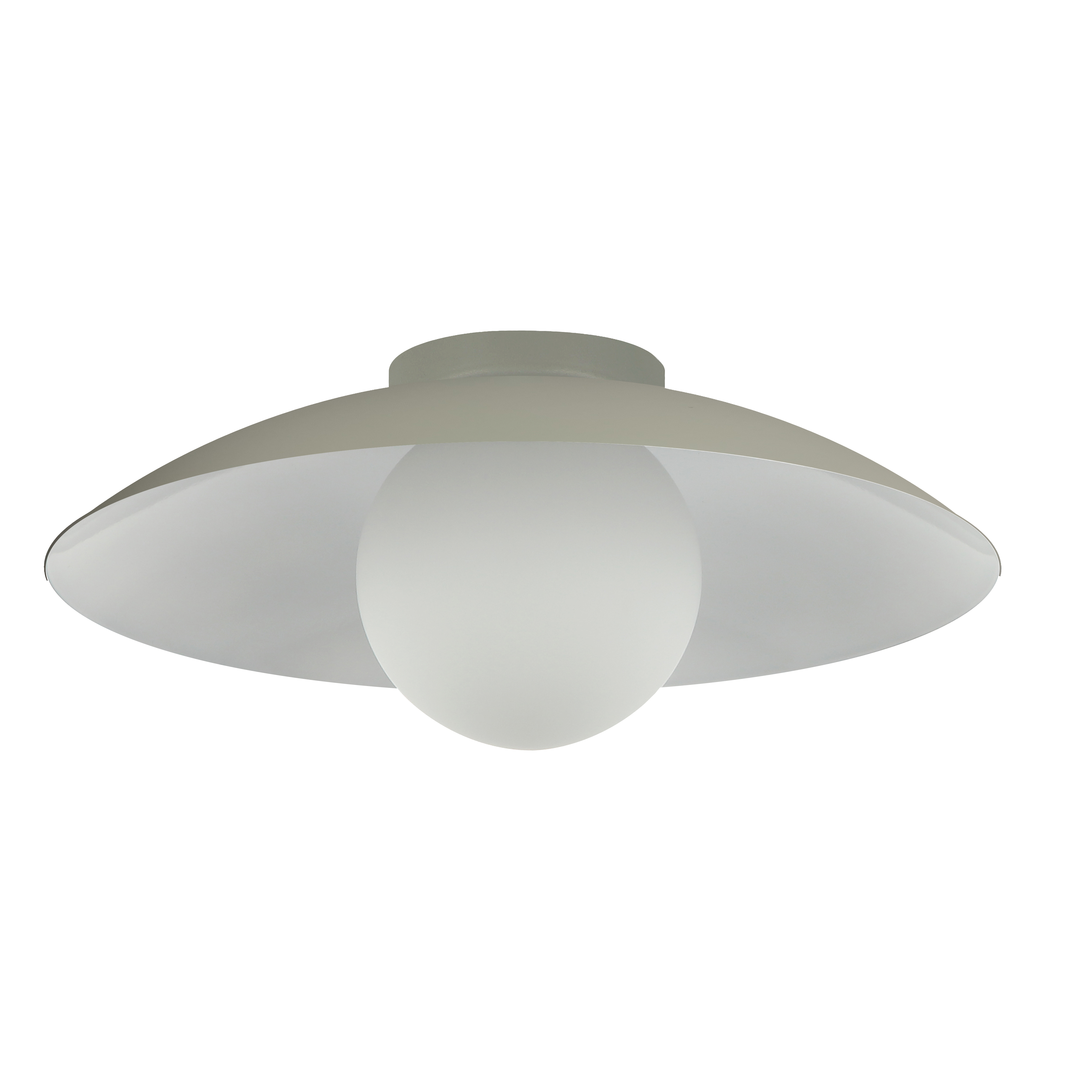 1LT Flush Mount, MLN w/ Opal Glass