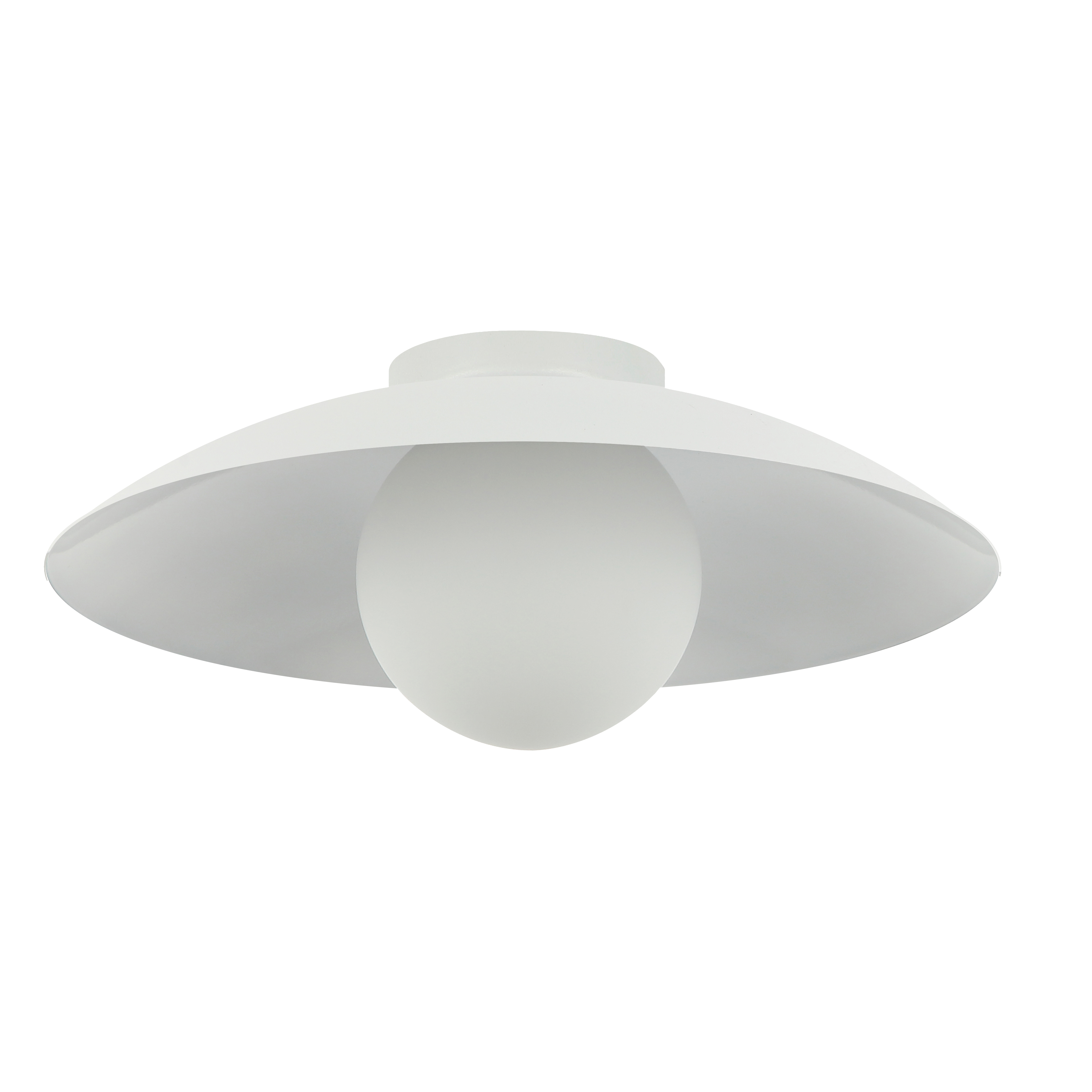 1LT Flush Mount, MW w/ Opal Glass