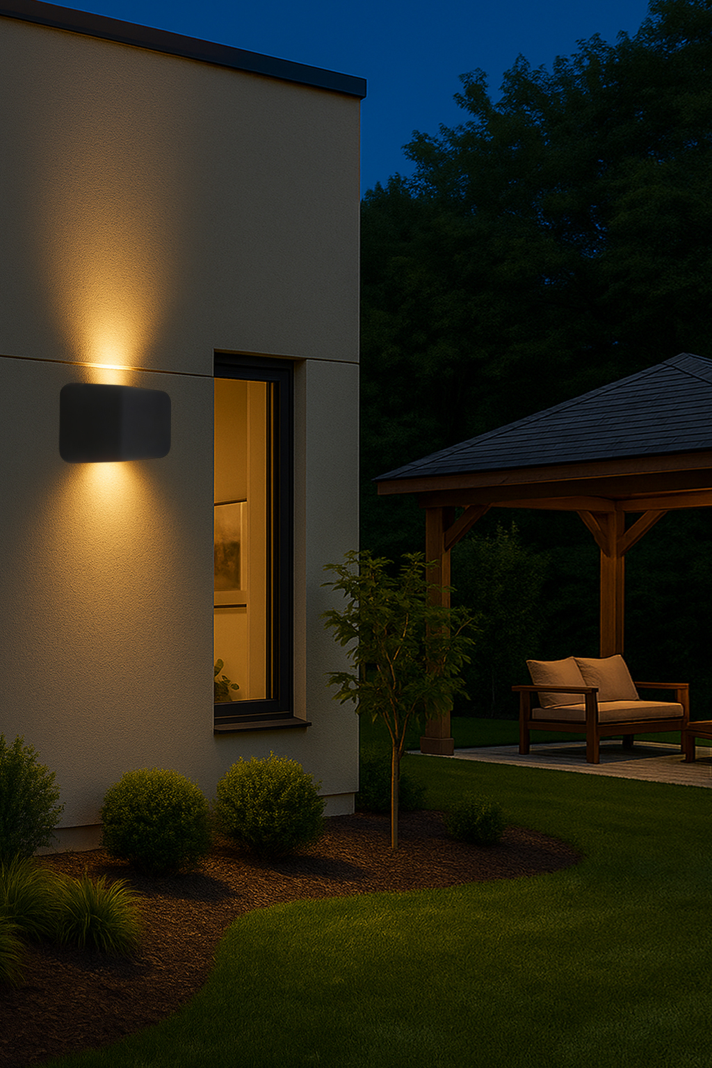 12W 3CCT Outdoor Wall Sconce, MB