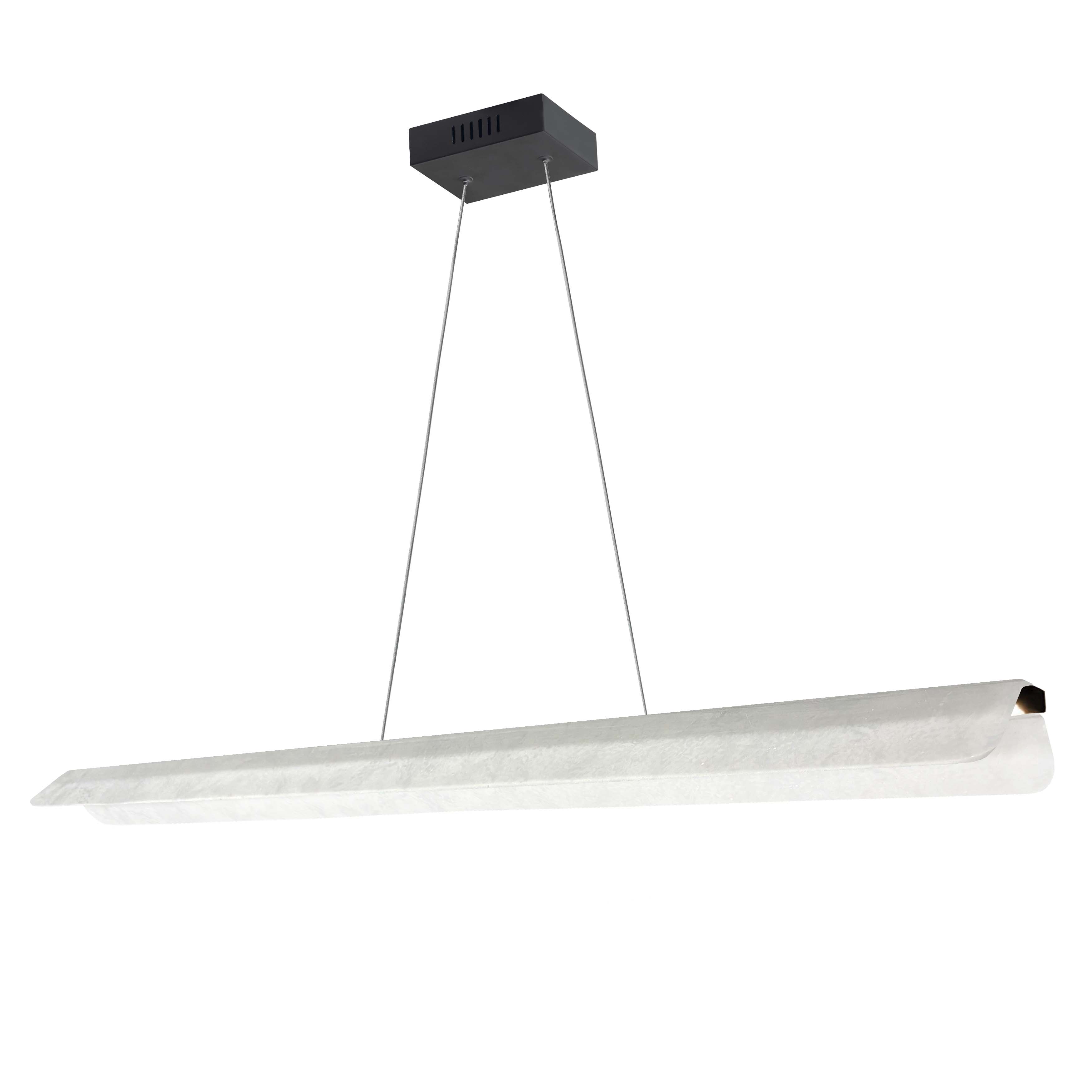 30W Horiz Pendant, MB w/ Faux Alabaster